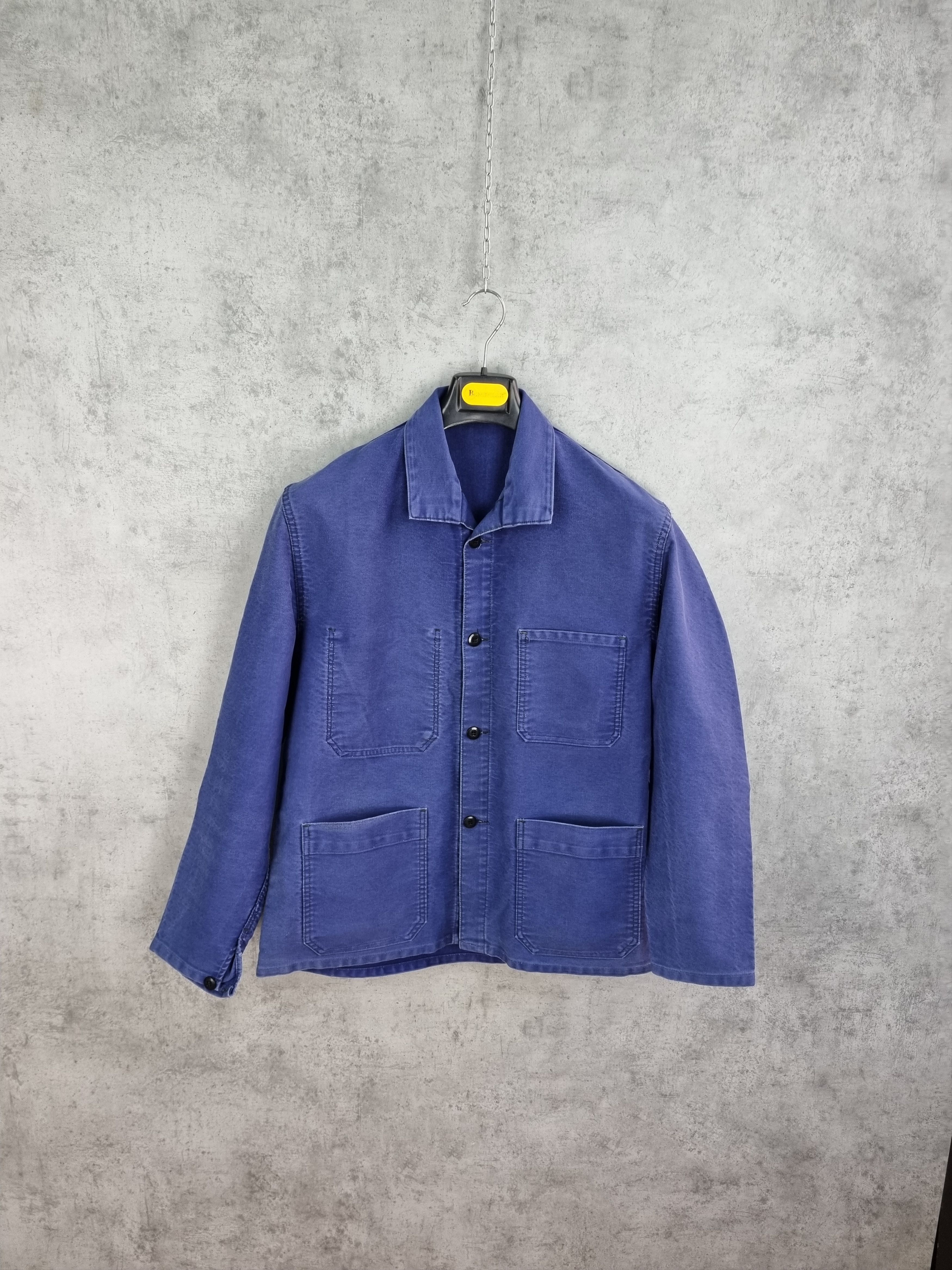 Le Laboureur Vintage French Chore Worker Relaxed Fit Faded Light Jacket Size US XL / EU 56 / 4 - 21 Thumbnail