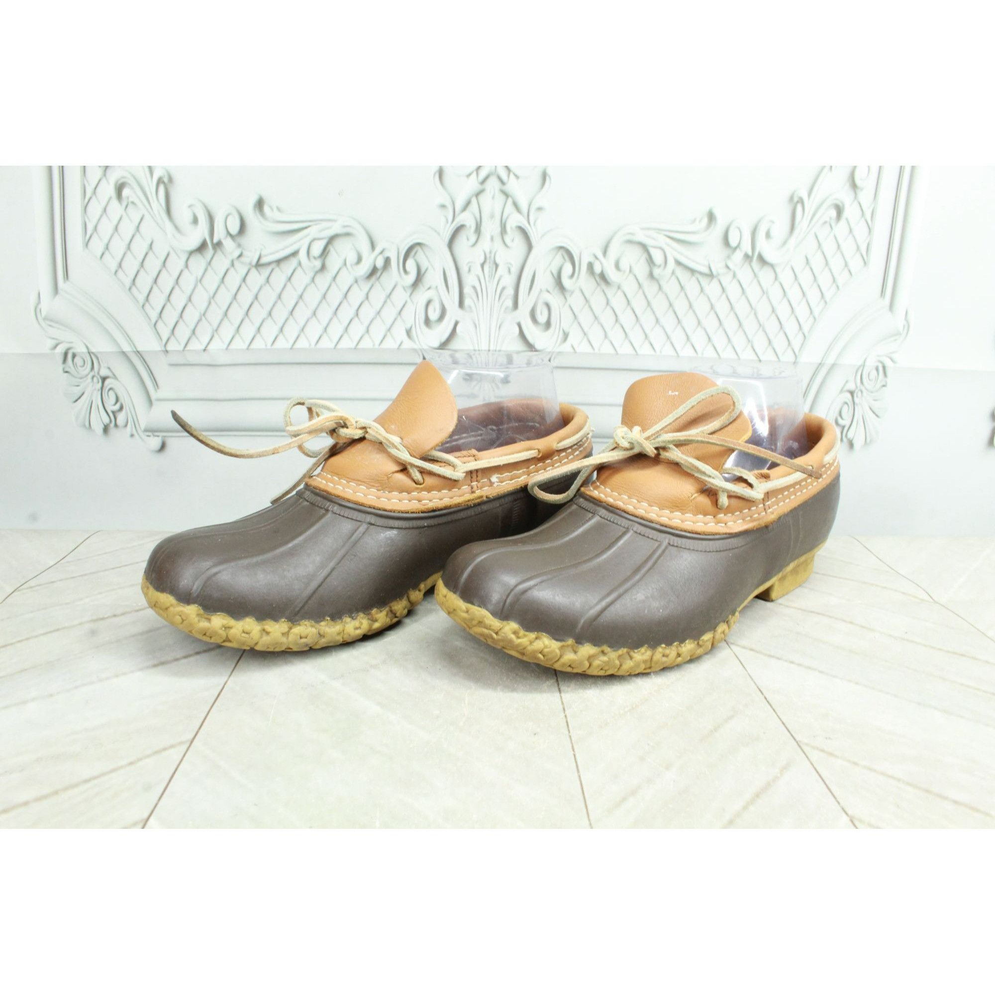 Leather LL Bean Women's Unlined Gum Shoe Ankle Duck Boots Size US 6 / IT 36 - 3 Thumbnail