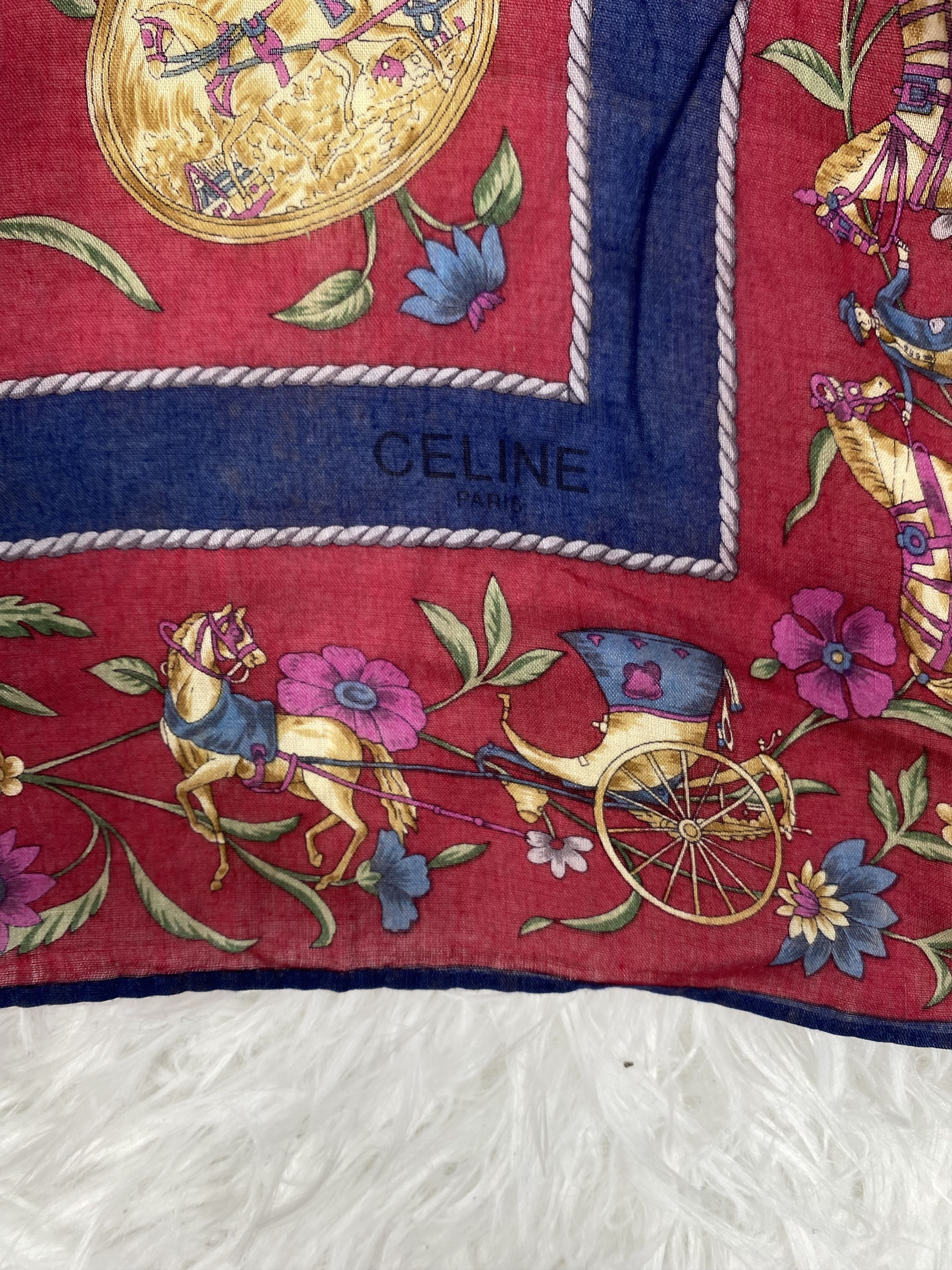 Celine × Vintage Vintage Celine Handkerchief PH0004 Size ONE SIZE - 5 Thumbnail