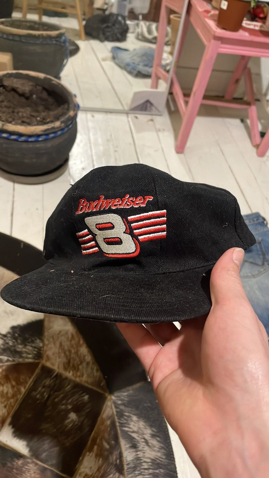 Budweiser × NASCAR × Vintage Vintage Budweiser Trucker Hat Size ONE SIZE - 1 Thumbnail