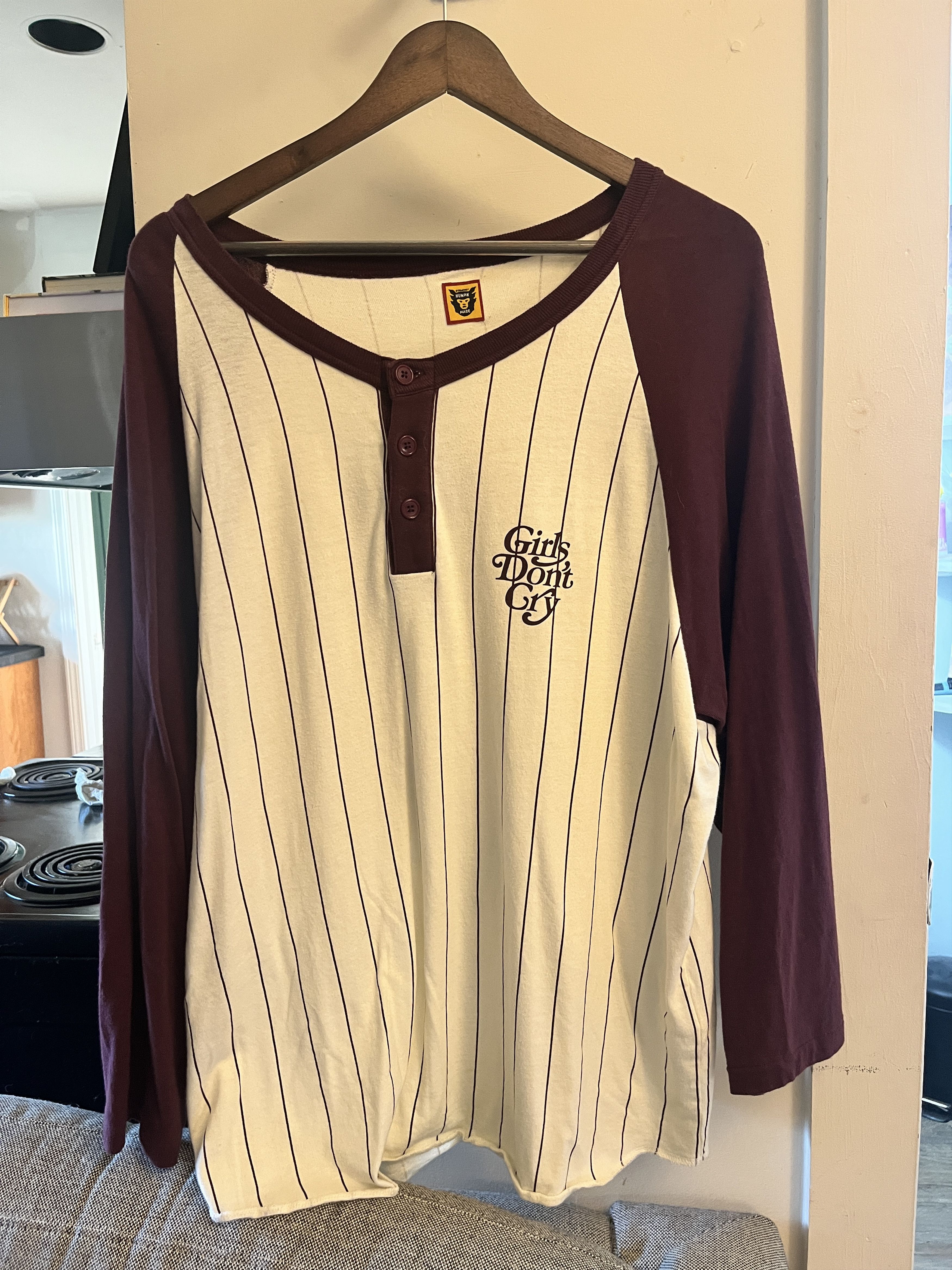Girls Don't Cry × Human Made Baseball 3/4 Shirt Size US XXL / EU 58 / 5 - 4 Thumbnail