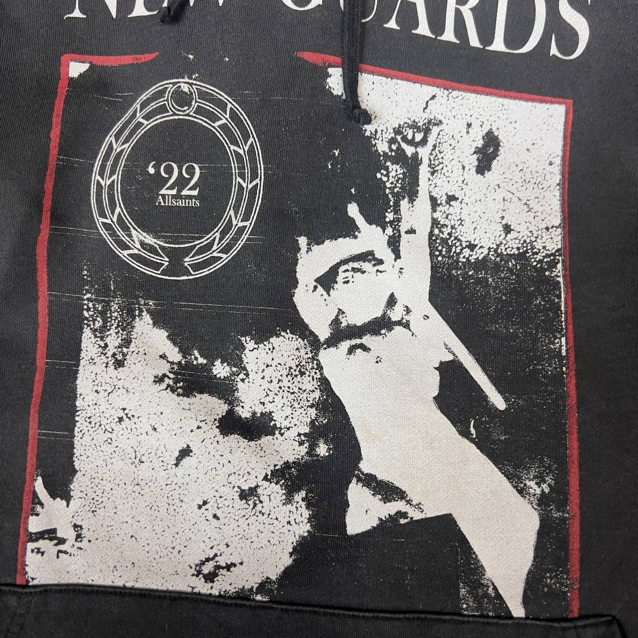 Allsaints New Guards Hoodie Men's Size M Black Long Sleeve`