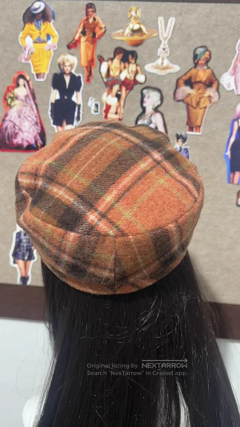 Vivienne Westwood Vivienne Westwood Out-of-Print Orange Plaid Newsboy Hat Size ONE SIZE - 7 Thumbnail