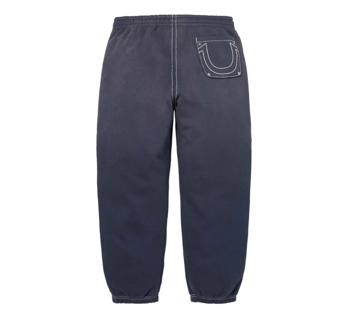 Supreme × True Religion Supreme True Religion Sweatpants Navy FW25 Size US 32 / EU 48 - 2 Thumbnail