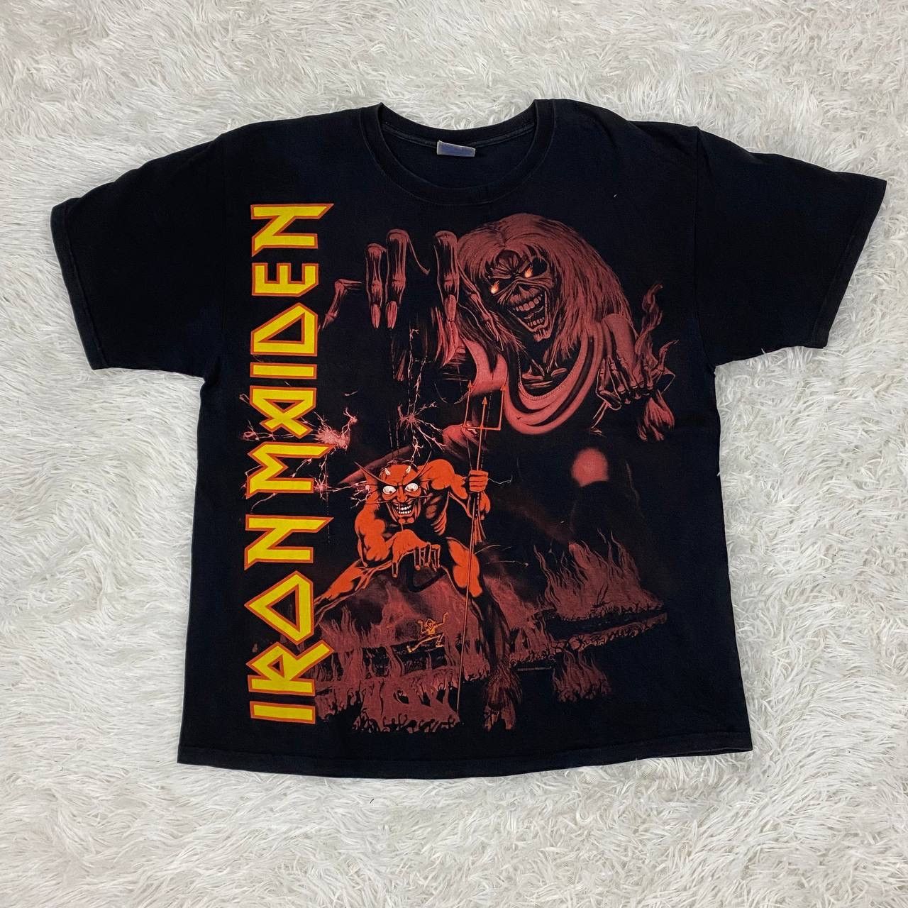 Hanes Vintage Y2K iron maiden band big print Size US L / EU 52-54 / 3 - 1 Thumbnail