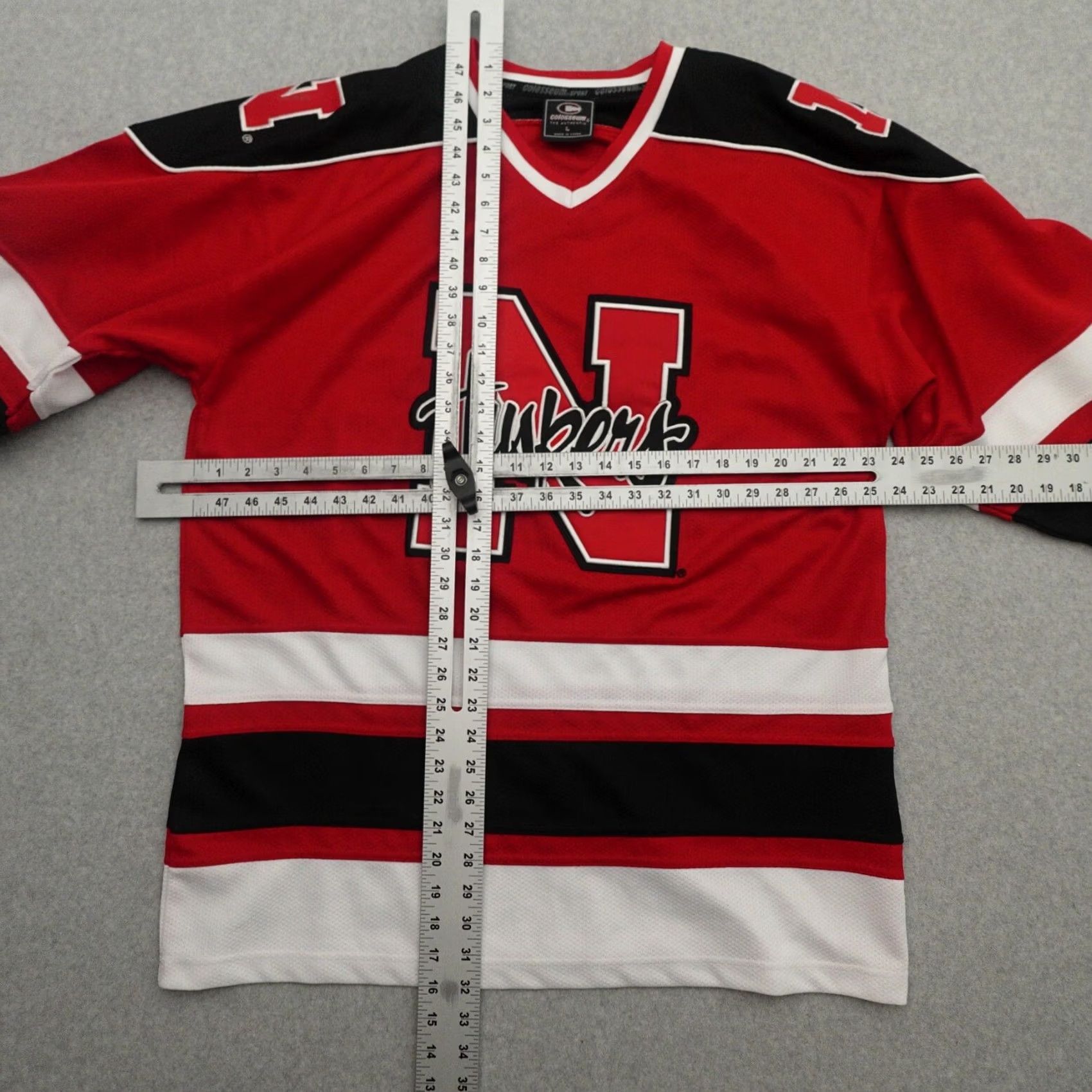 Vintage Vintage Colosseum Nebraska Hockey Jersey Shirt Large (23X32) Red Men's Size US L / EU 52-54 / 3 - 2 Thumbnail
