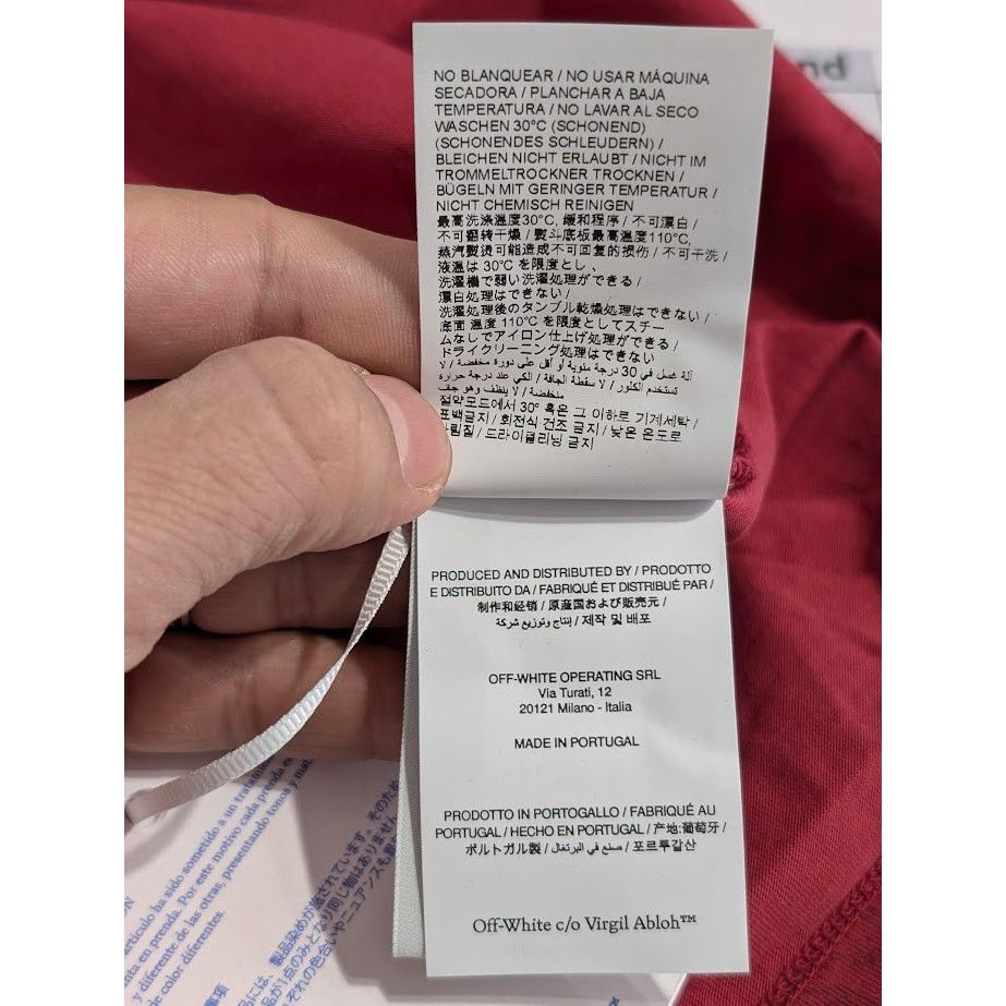 Off-White o1rshd1 Matthew Over S/S Tee in Rio Red Grey Size US S / EU 44-46 / 1 - 16 Thumbnail