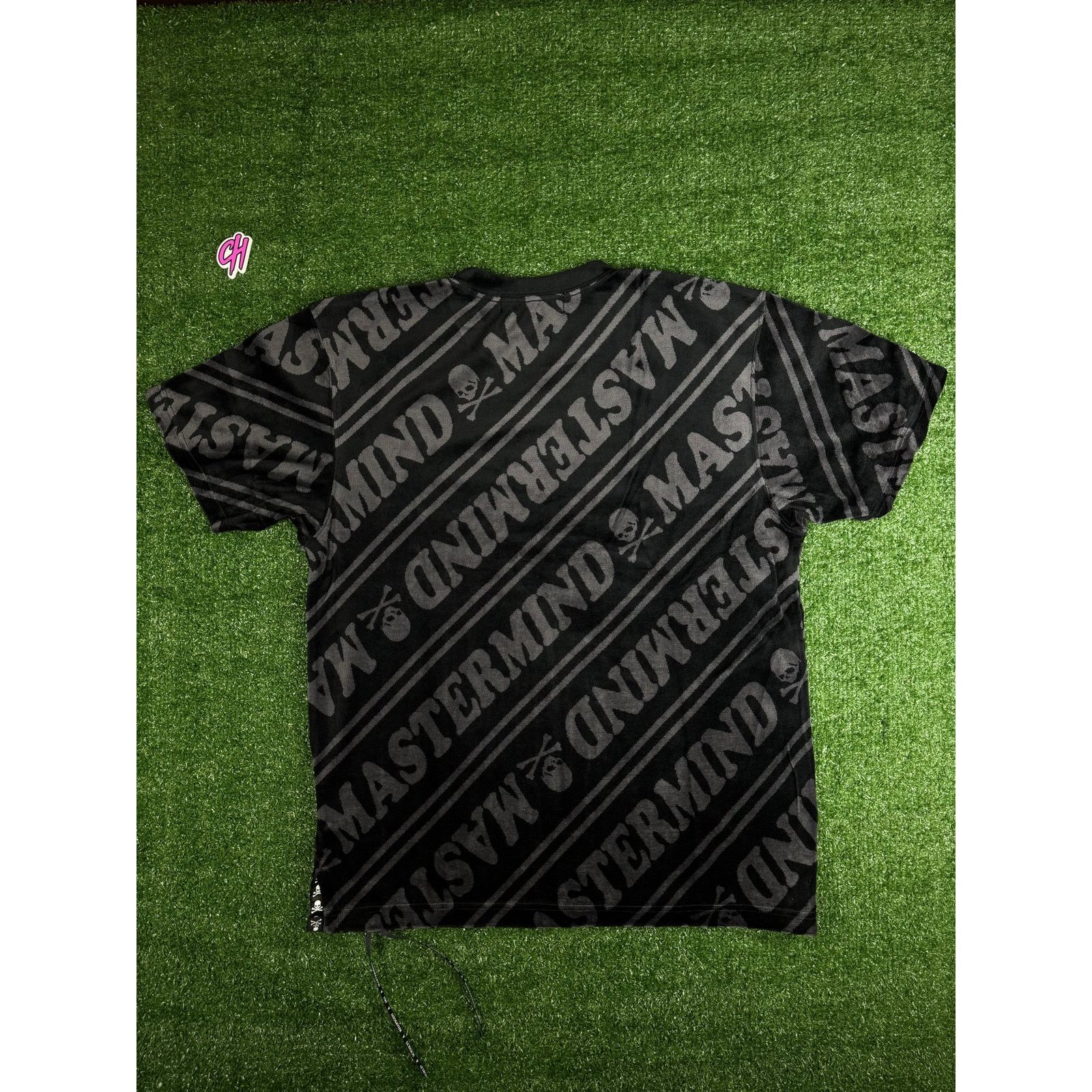 Mastermind Japan Mastermind Vs. Bape Velour Diagonal Black T-Shirt Size Small Size US S / EU 44-46 / 1 - 6 Thumbnail