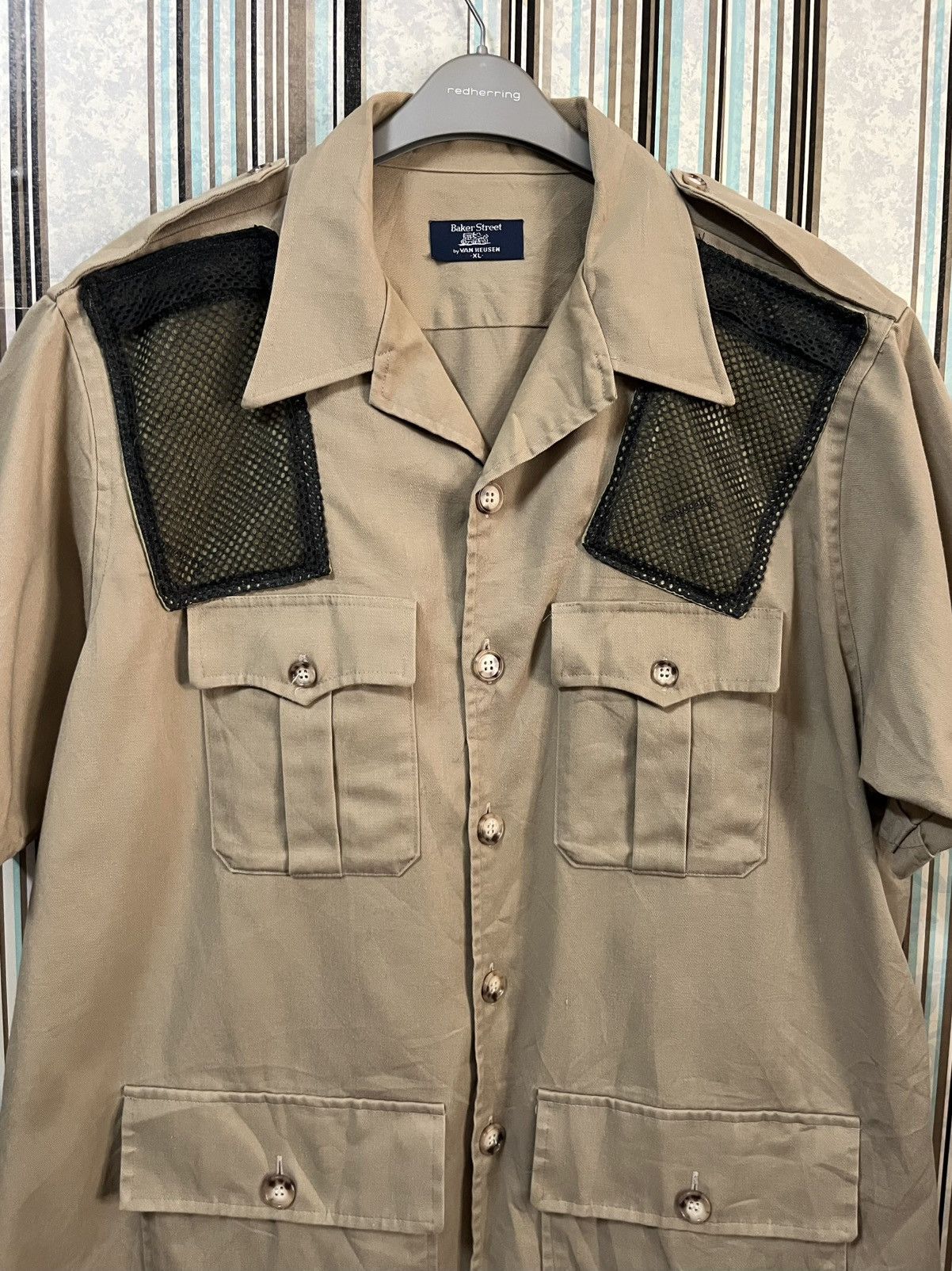 Van Heusen 1970s Baker street by van heusen khaki hunting #F4 Size US XL / EU 56 / 4 - 2 Thumbnail