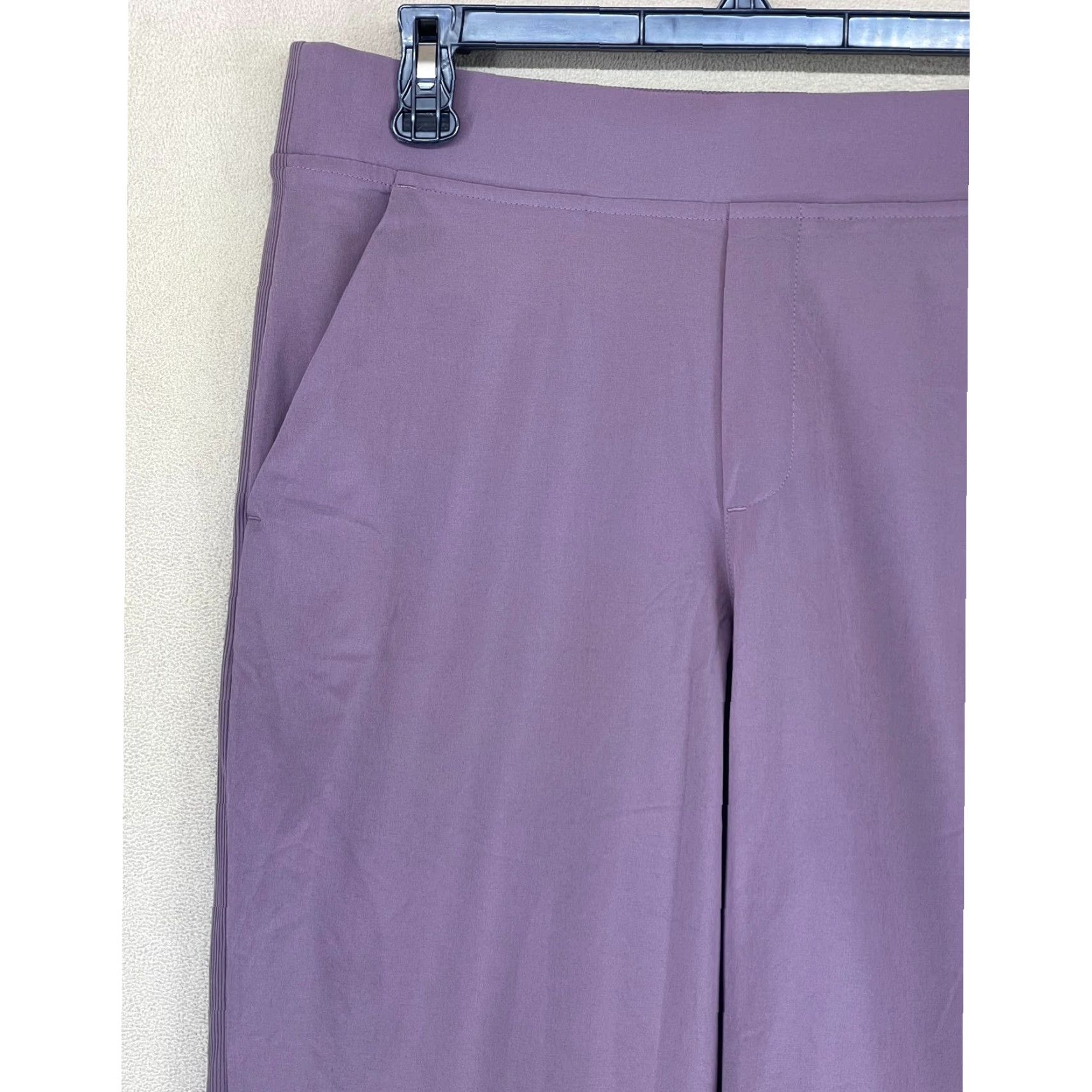 Athleta Athleta Women's Brooklyn Purple Jogger Pants 8 Ribbed Side Detail Elastic Waist Slit Textured Breathable Athletic Activewear Jogger Pants Womens Size 30" / US 8 / IT 44 - 3 Thumbnail