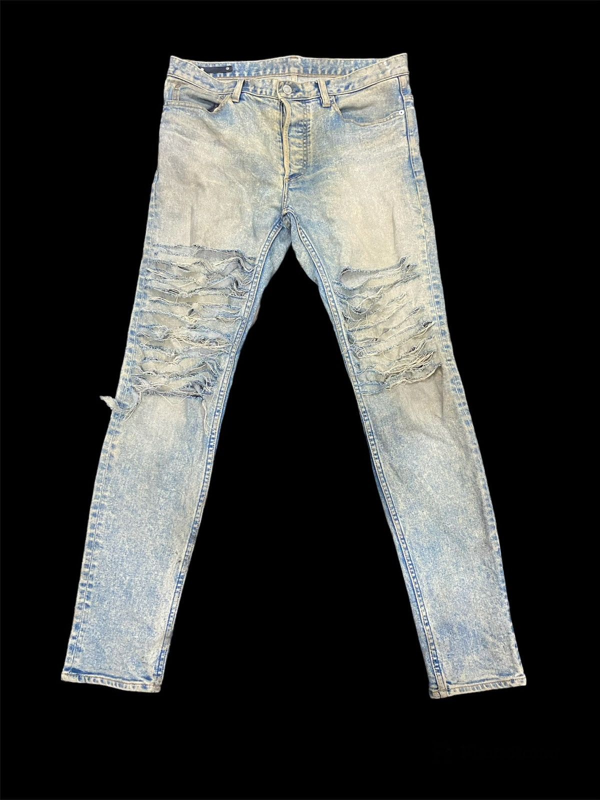 Destroy Lonely × If Six Was Nine × Japanese Brand SUPER DESTROYED SKINNY PANTS MINEDENIM JAPAN BRAND Size US 33 - 1 Thumbnail