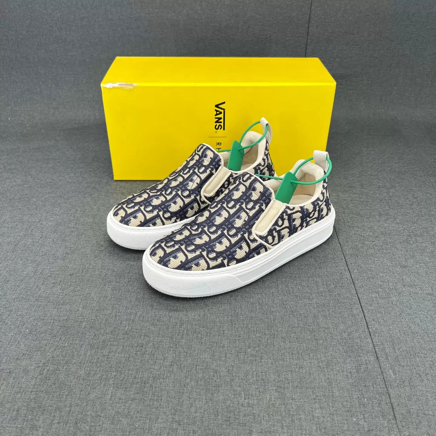 Dior Dior Solar Blue White All Over Print 35 Original Box Size US 4.5 / IT 34.5 - 1 Thumbnail