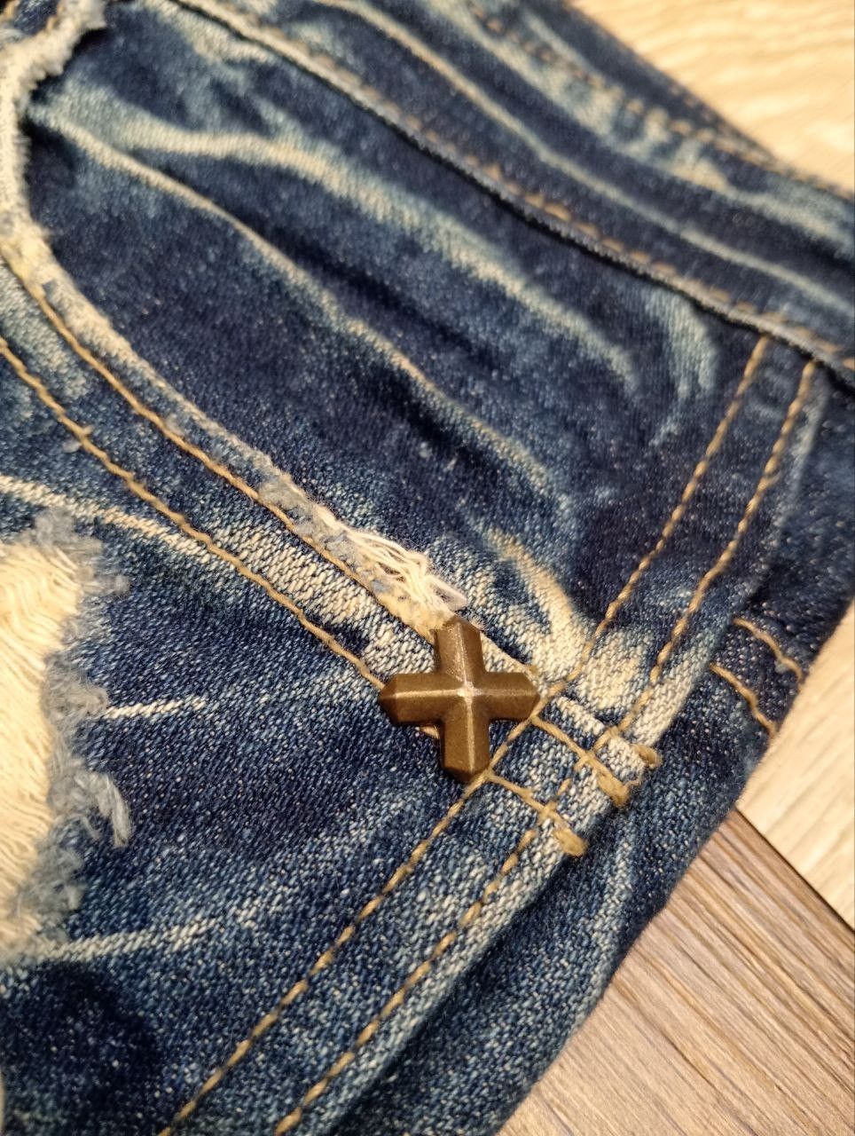 GOSTAR DE FUGA FUGA BLUE DISTRESSED FLARED DENIM PANTS Size US 30 / EU 46 - 6 Thumbnail