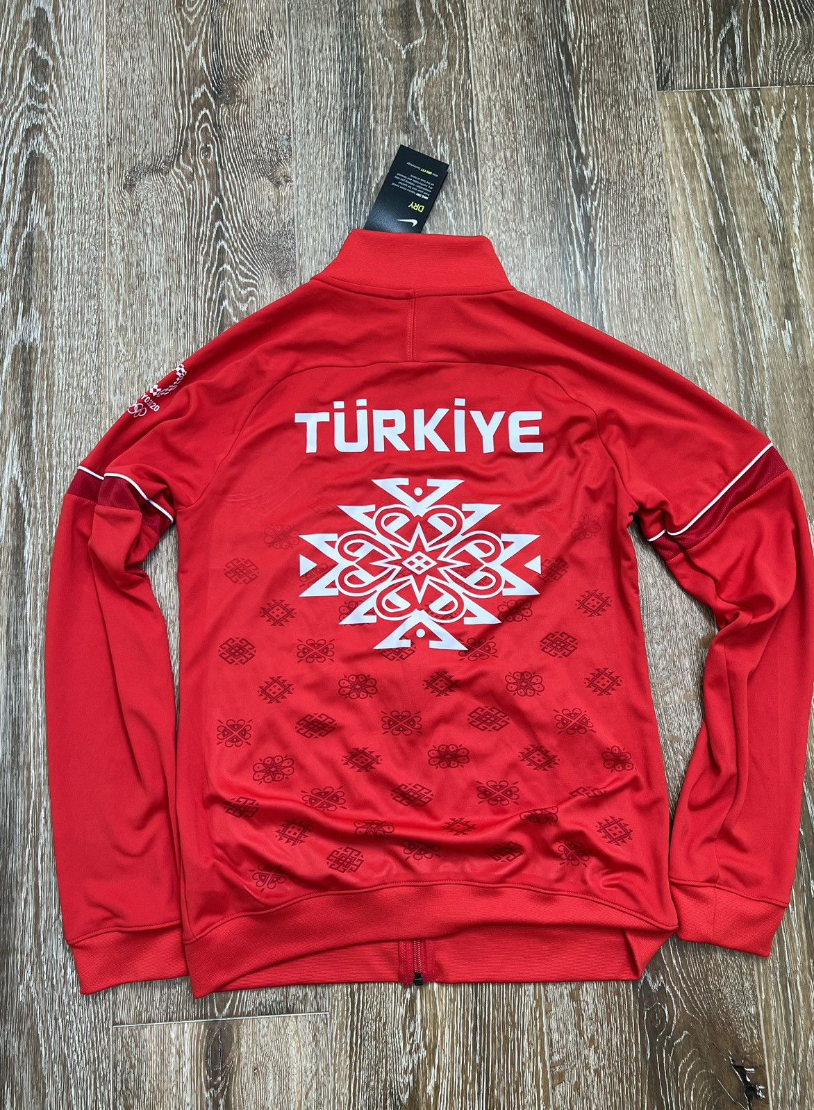 image of Nike Turkey Olympics Dri Fit Jacket in Red, Men's (Size Small)