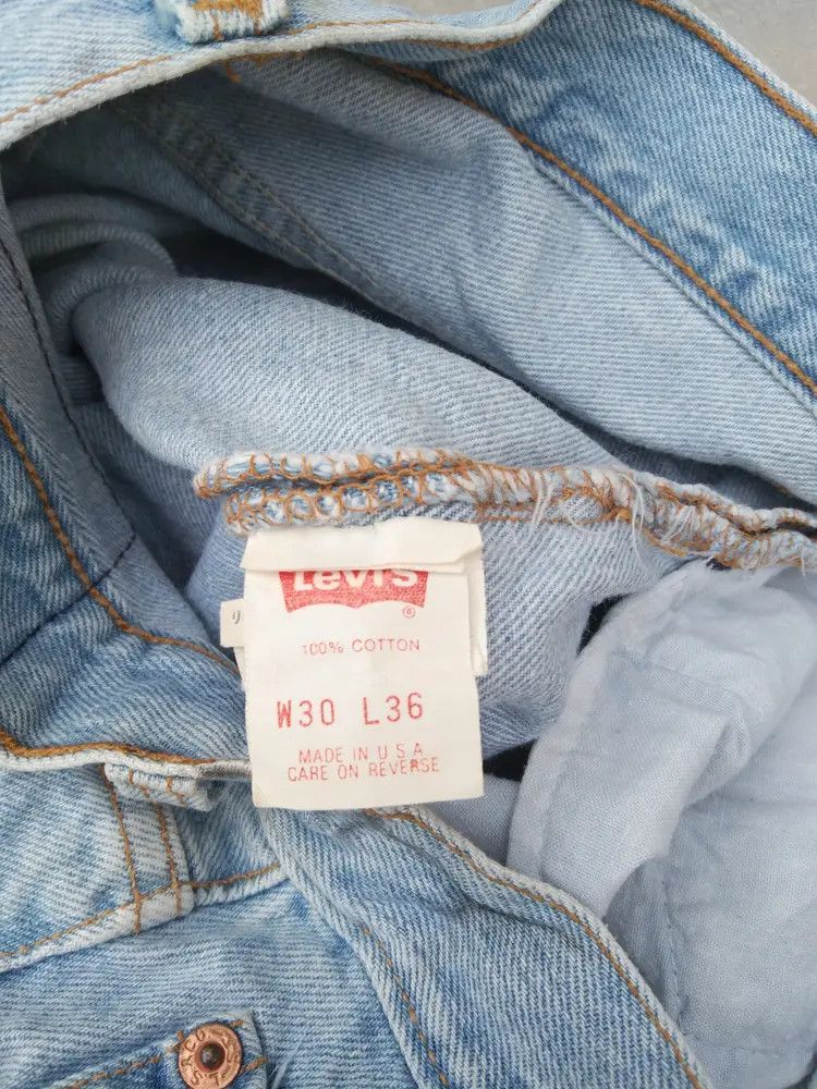 Levi's × Vintage 90s Vintage Levis 501 Made In USA Light Wash Jeans 28x32 Size US 28 / EU 44 - 9 Thumbnail
