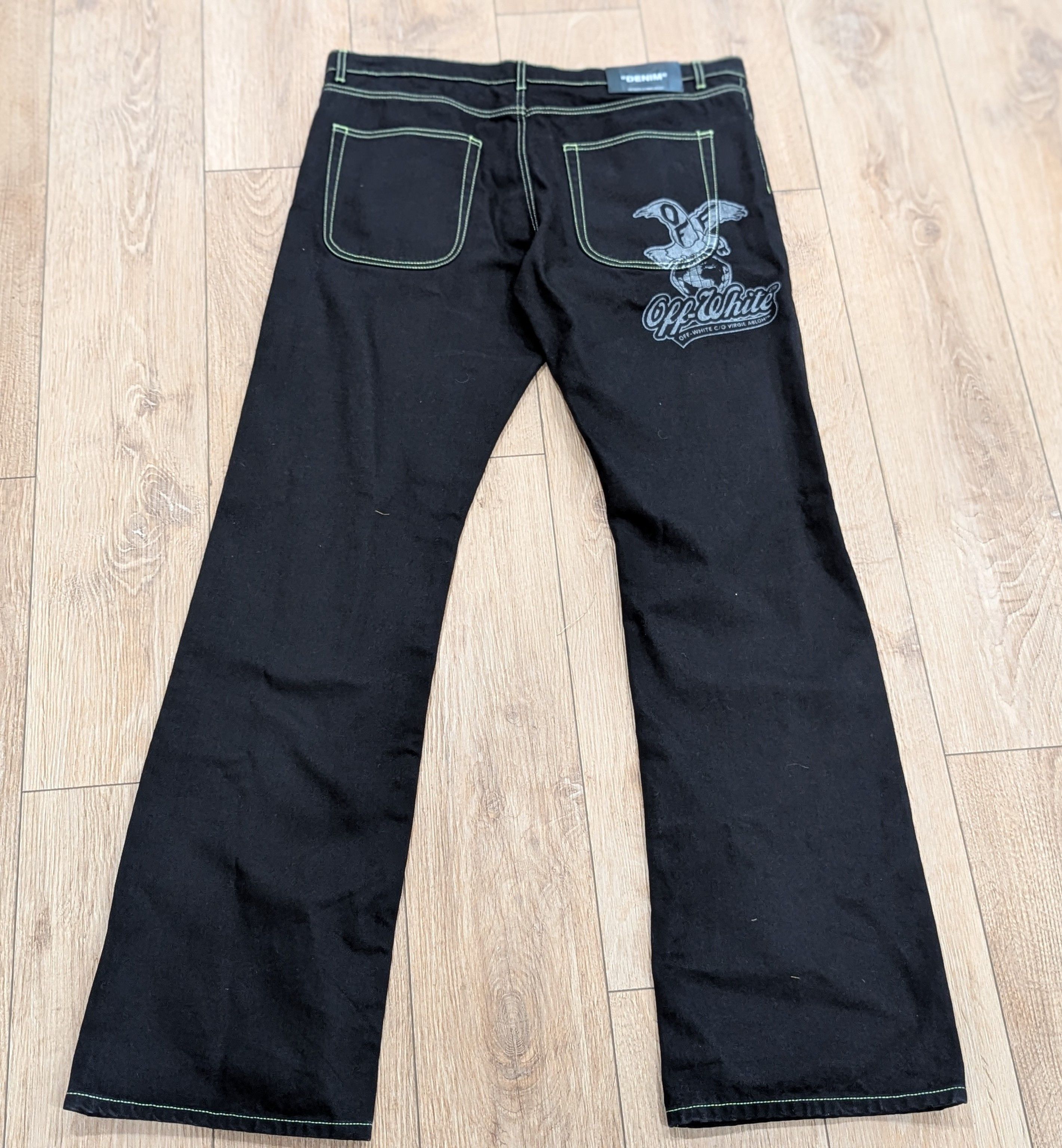 Off-White OFF-WHITE Eagle Relaxed Raw Jeans Black 34 Size US 34 / EU 50 - 5 Thumbnail
