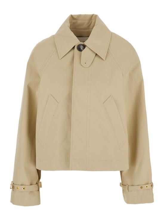 AMI AMI Women Trench Coats FJK073CO00817251 Beige Size S / US 4 / IT 40 - 1 Thumbnail