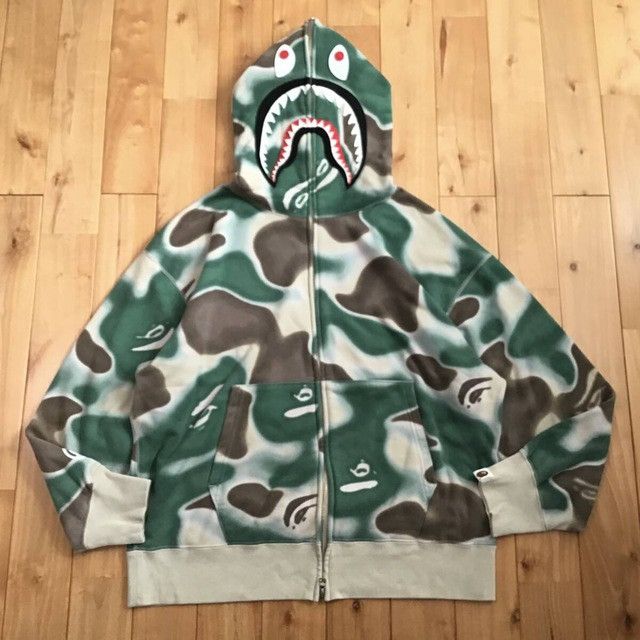 Bape BAPE LIQUID CAMO SHARK FULL ZIP HOODIE a bathing ape Size US M / EU 48-50 / 2 - 1 Thumbnail