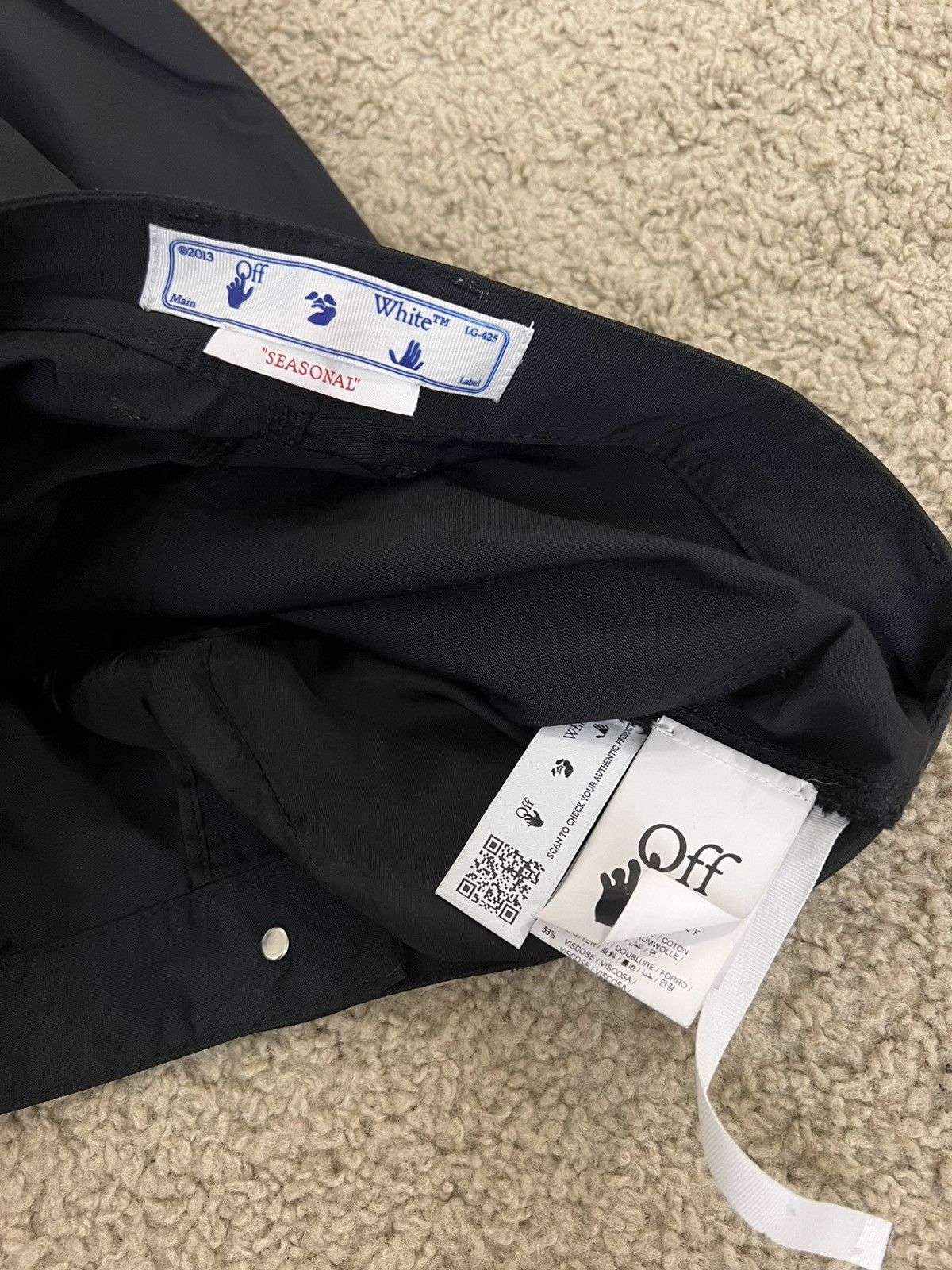Off-White Off-White Wide Leg Trousers Size US 30 / EU 46 - 10 Thumbnail
