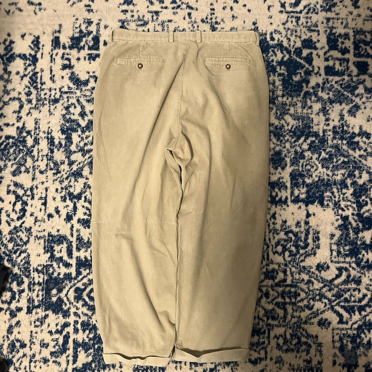 Gap Vintage 1990s GAP Pleated Front Relaxed Fit Corduroy Pants Size US 38 / EU 54 - 2 Thumbnail
