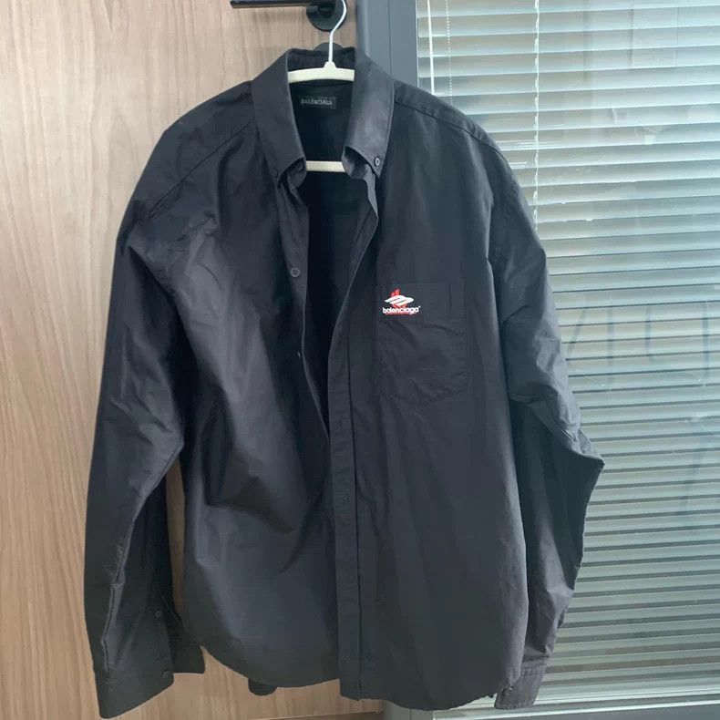 Balenciaga Balenciaga Black Distressed Shirt Size US M / EU 48-50 / 2 - 1 Thumbnail