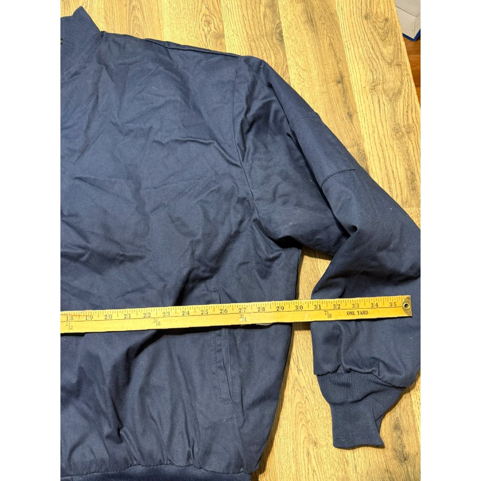 Vintage Aramark Jacket Mens 4X Blue Full Zip Bomber Jacket Outerwear Regular Fit Long Sleeve Zip Up Autumn Winter Spring Summer Casual Size US XXL / EU 58 / 5 - 7 Thumbnail