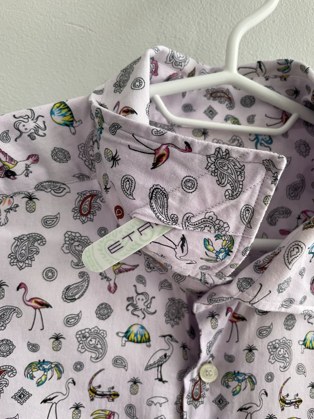 Etro Etro Milano Monogram animals print pink Shirt Size US XL / EU 56 / 4 - 8 Thumbnail
