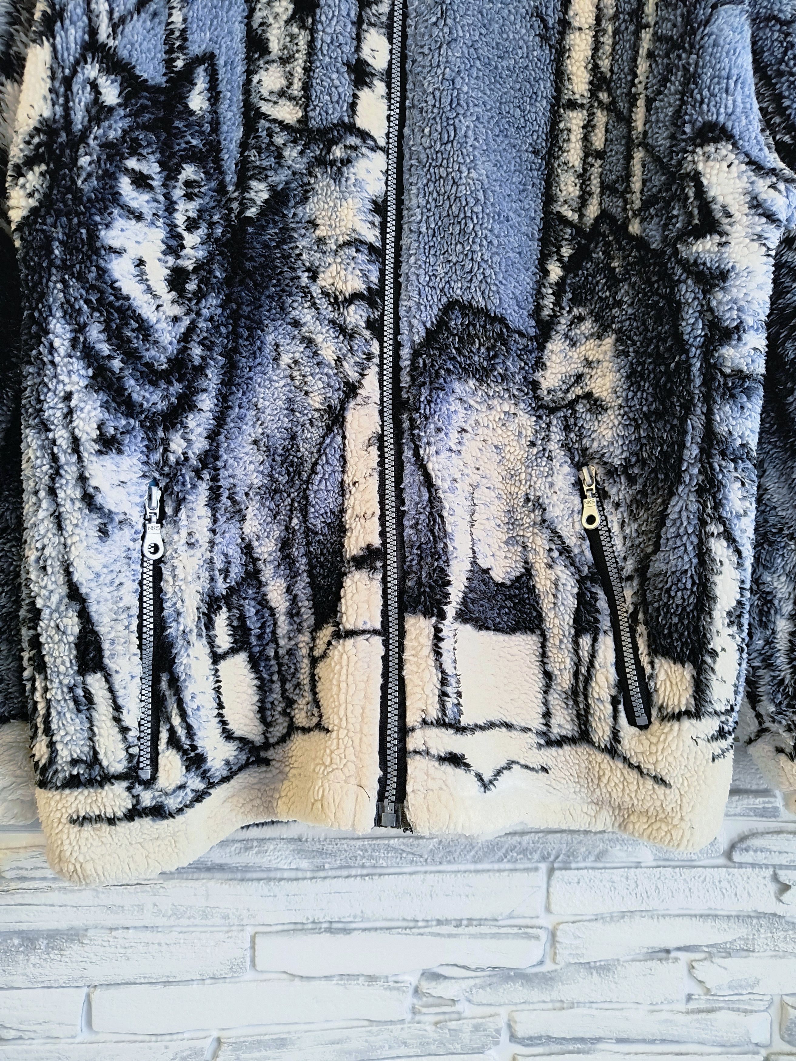 Vintage Vintage Wolf Print Fleece Jacket Size US M / EU 48-50 / 2 - 5 Thumbnail