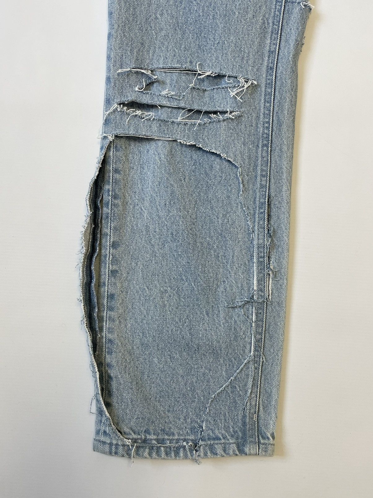 Raf Simons S/S 20 Destroyed Double Layer Jeans Size US 34 / EU 50 - 15 Thumbnail