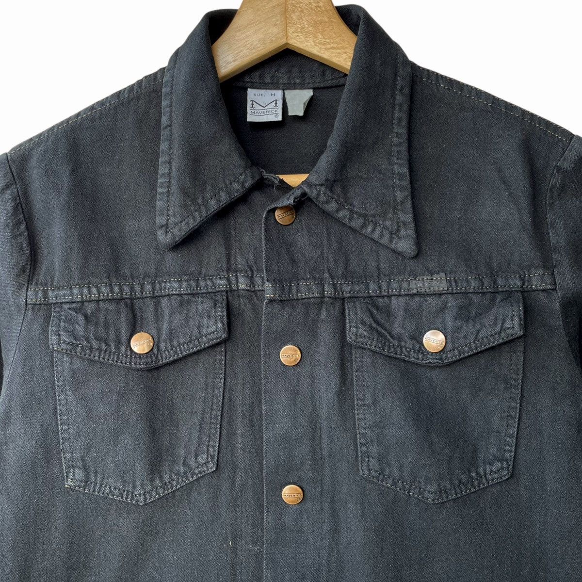 Vintage Maverick USA Vintage 1970s WMN Selvedge Denim Jacket Size M / US 6-8 / IT 42-44 - 3 Thumbnail