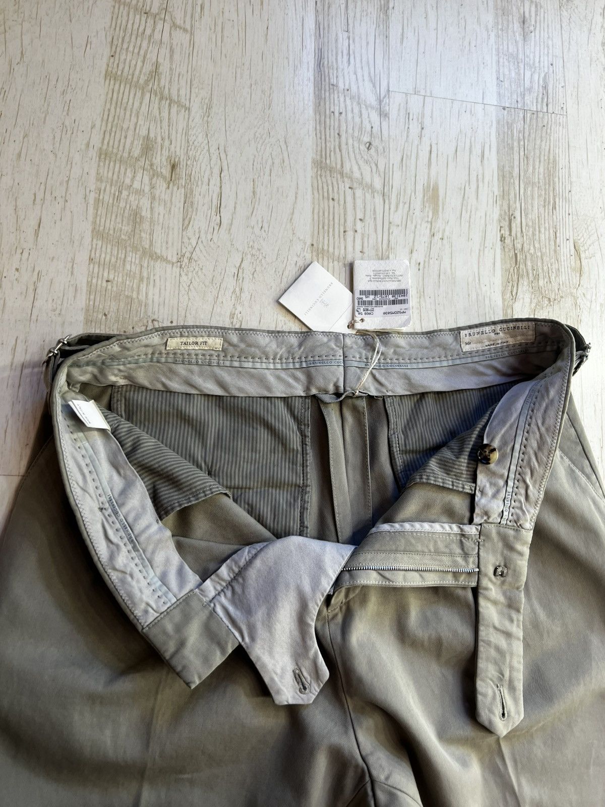 Brunello Cucinelli Brunello Cucinelli Twisted Cotton Gabardine Trousers Size US 38 / EU 54 - 14 Thumbnail