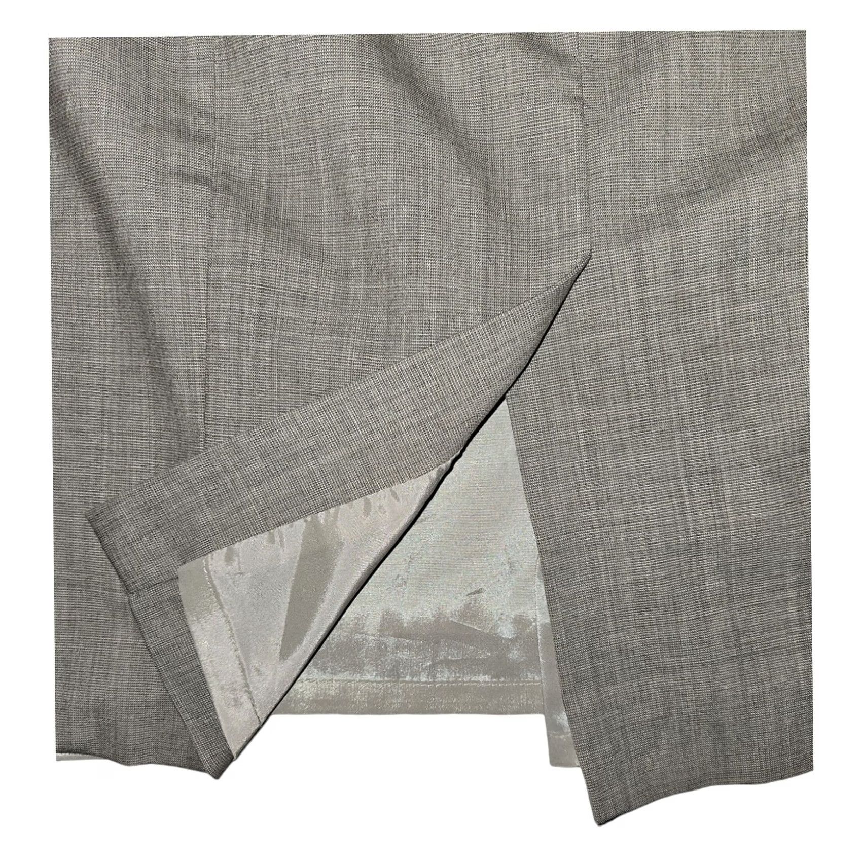 Ann Taylor VINTAGE? Anne Taylor Pencil Skirt Women's 12 Lt Gray Virgin Wool Lycra Lined Workwear Size 34" / US 12 / IT 48 - 6 Thumbnail