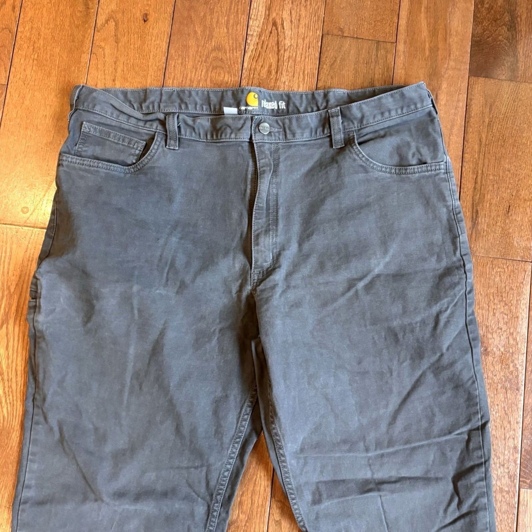 Carhartt Mens Carhartt Rugged Flex Canvas Work Pants Relaxed Fit Gray 42x32 Size US 42 / EU 58 - 6 Thumbnail