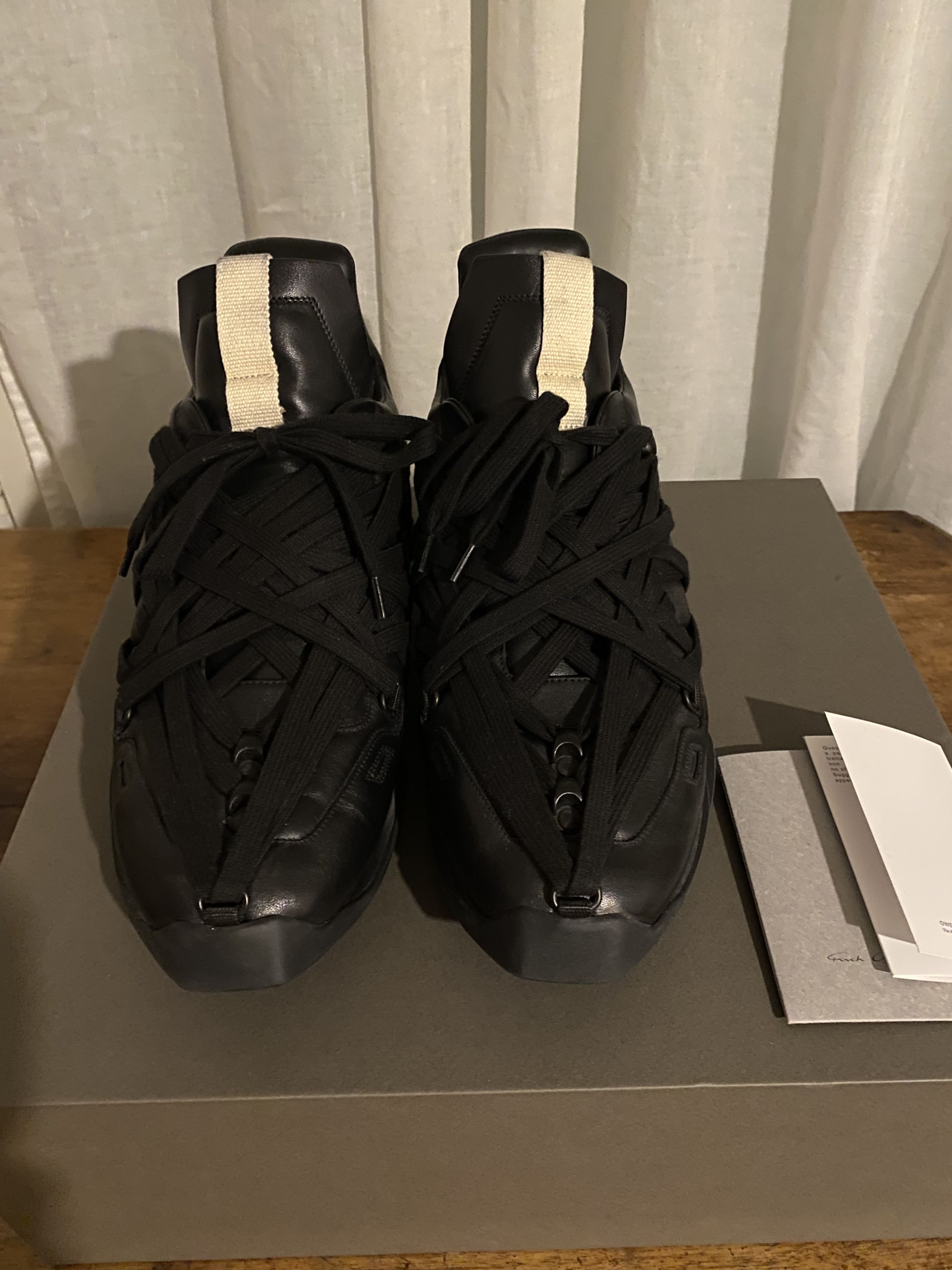 Rick Owens RICK OWENS Tecuatl Maximal Runner Sneakers In Black 42 | Grailed