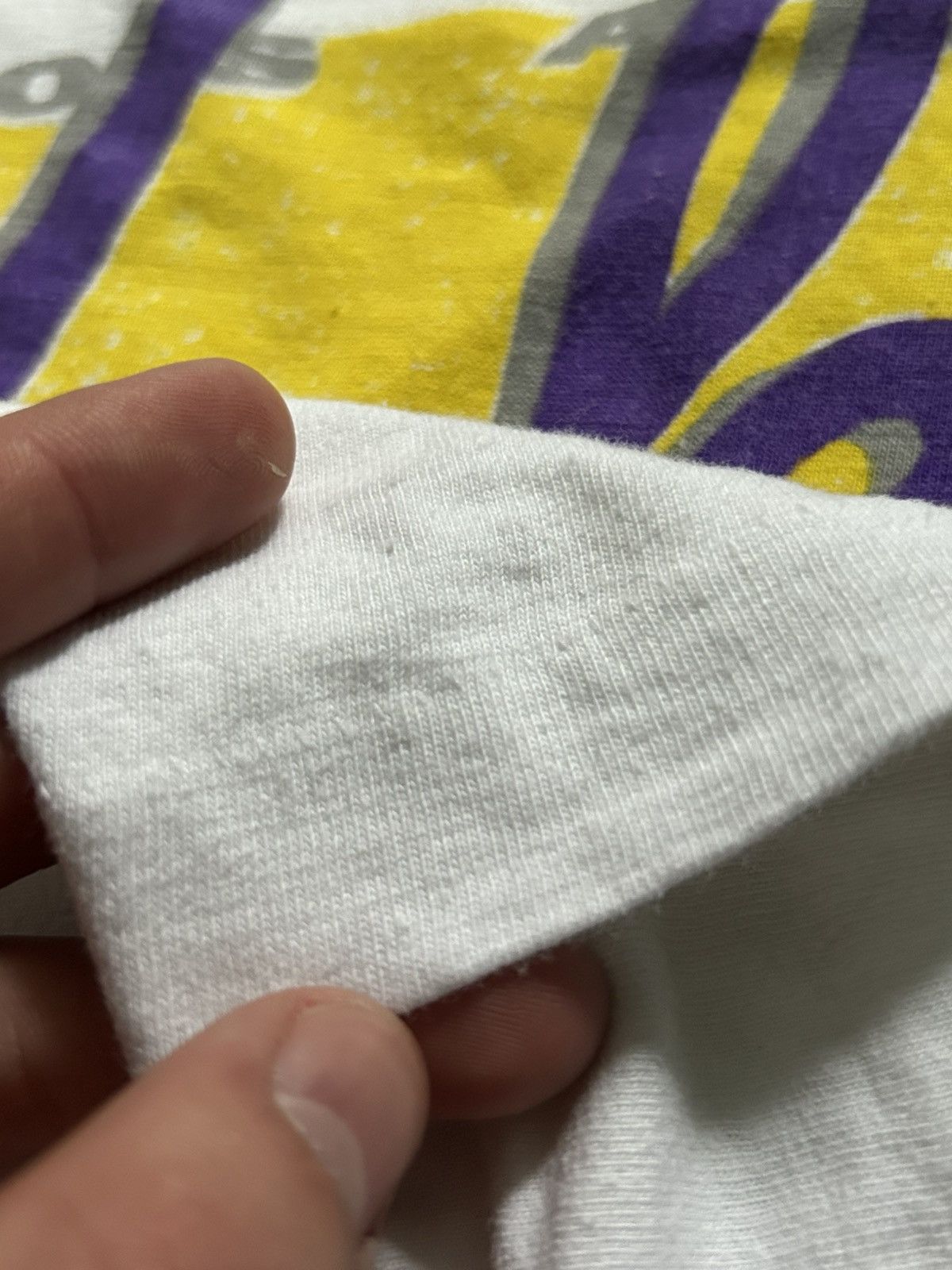 NBA × Vintage 1991 Los Angeles Lakers Single Stitch T-Shirt Size US M / EU 48-50 / 2 - 4 Thumbnail