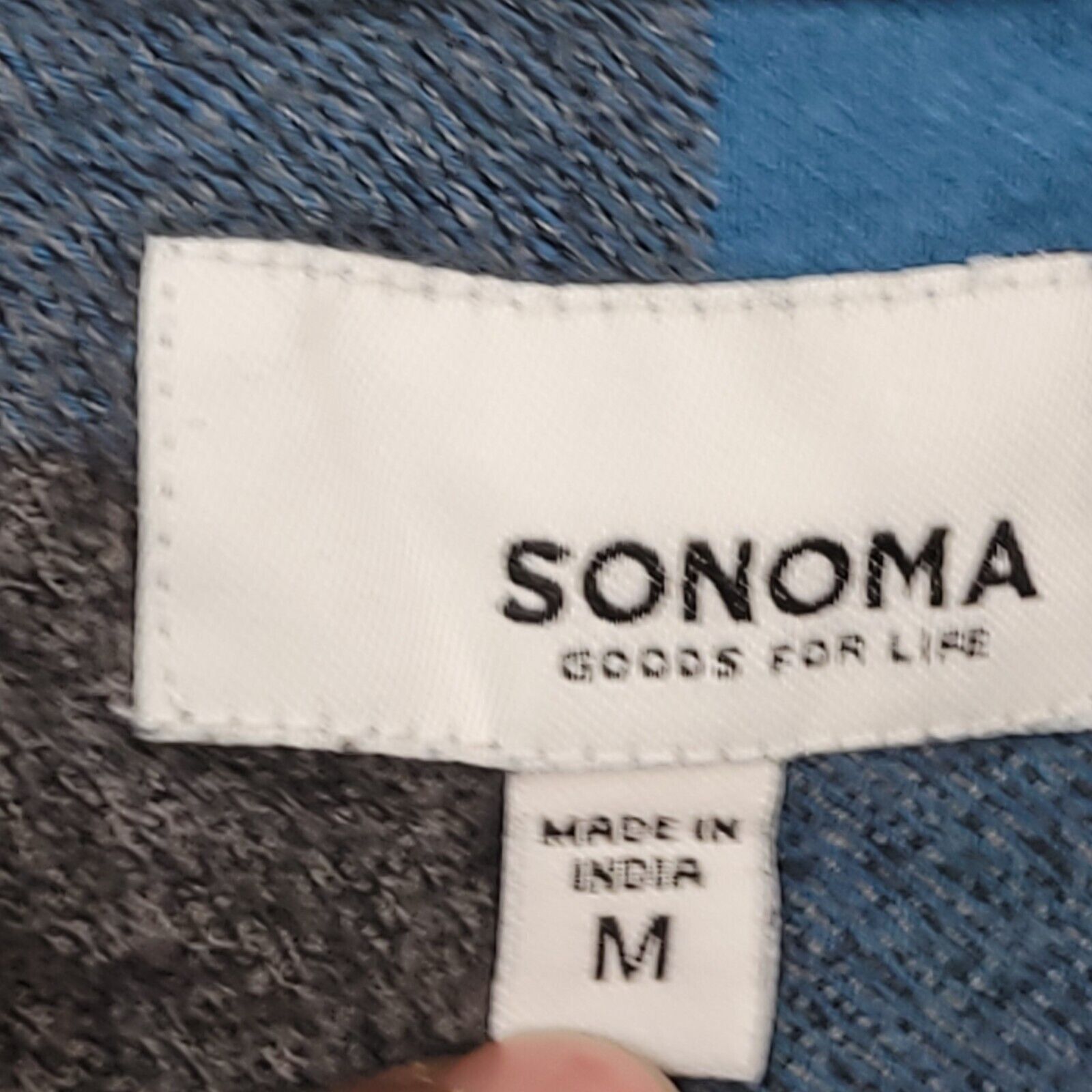 Sonoma Sonoma Buffalo Check Madras Flannel Shirt Mens Size M Blue Size US M / EU 48-50 / 2 - 3 Thumbnail