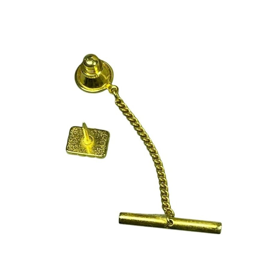 Other Vintage Gold Tone Diagonal Striped Rectangle Tie Tack Size ONE SIZE - 3 Thumbnail