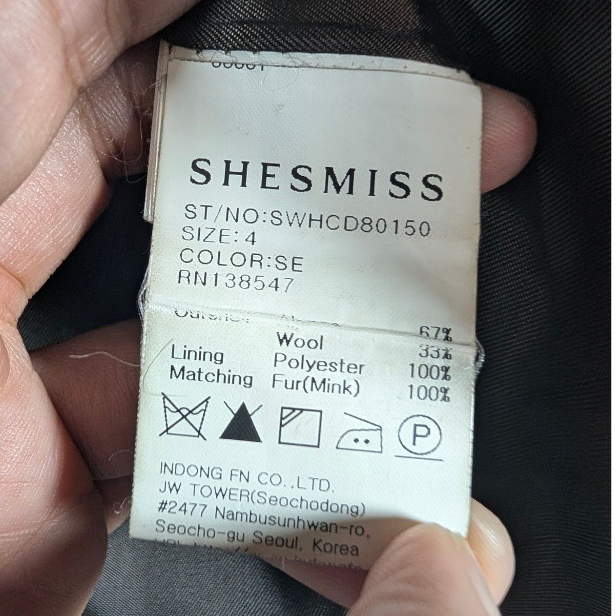 Unknown London Shesmiss Alpaca Wool Blend Coat With Full Mink Fur Collar 4 Size S / US 4 / IT 40 - 3 Thumbnail
