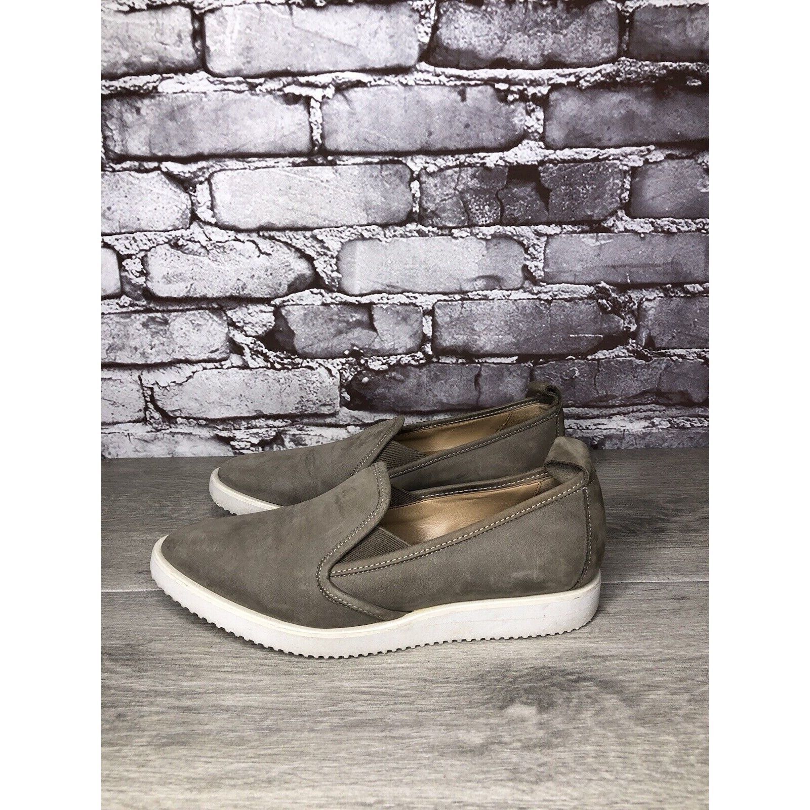 Everlane Everlane Gray Suede Almond Toe Slip On Casual Loafer Shoes W Size US 6 / IT 36 - 20 Thumbnail