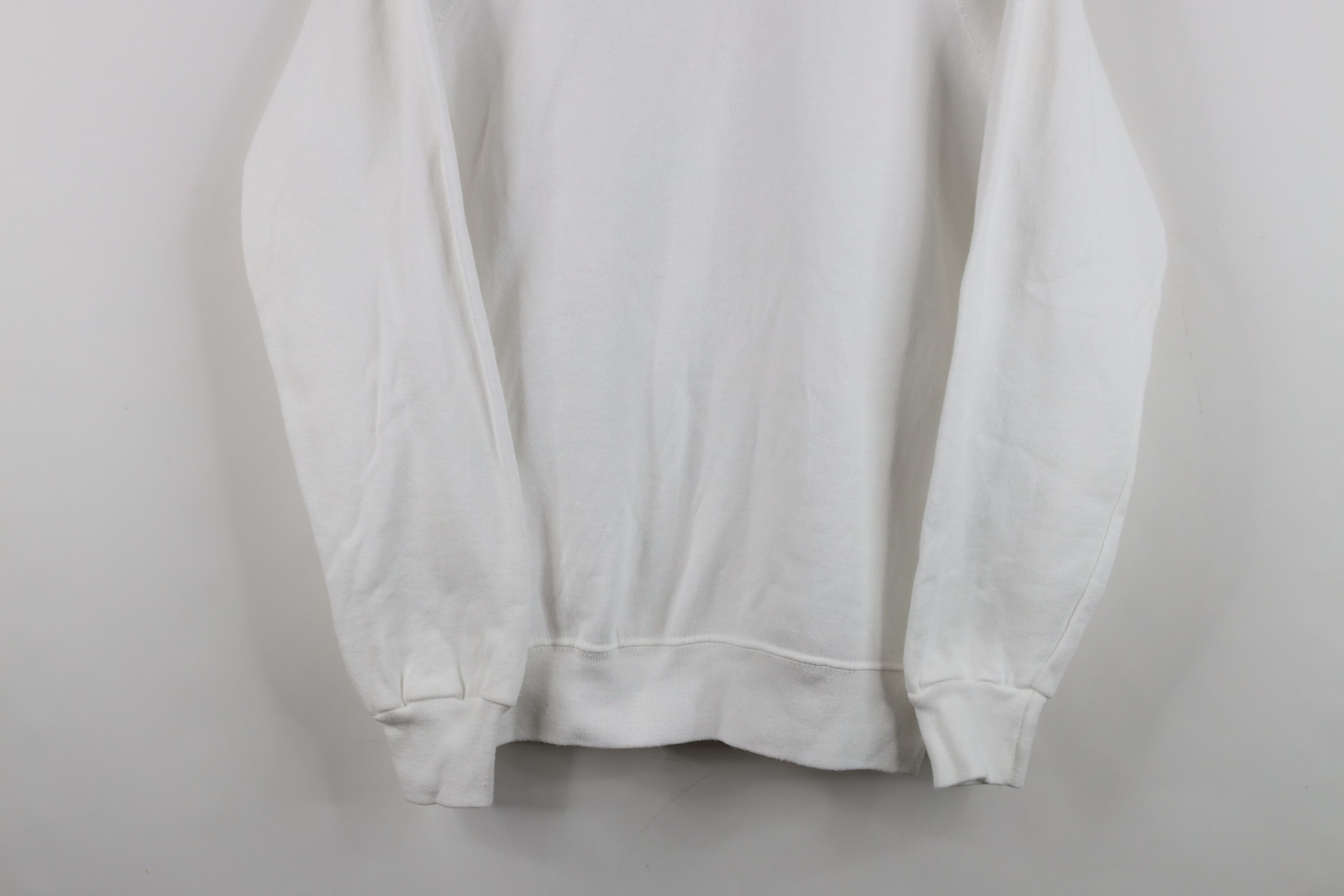 Vintage Vintage 90s Streetwear Blank Crewneck Sweatshirt White USA Size M / US 6-8 / IT 42-44 - 3 Thumbnail