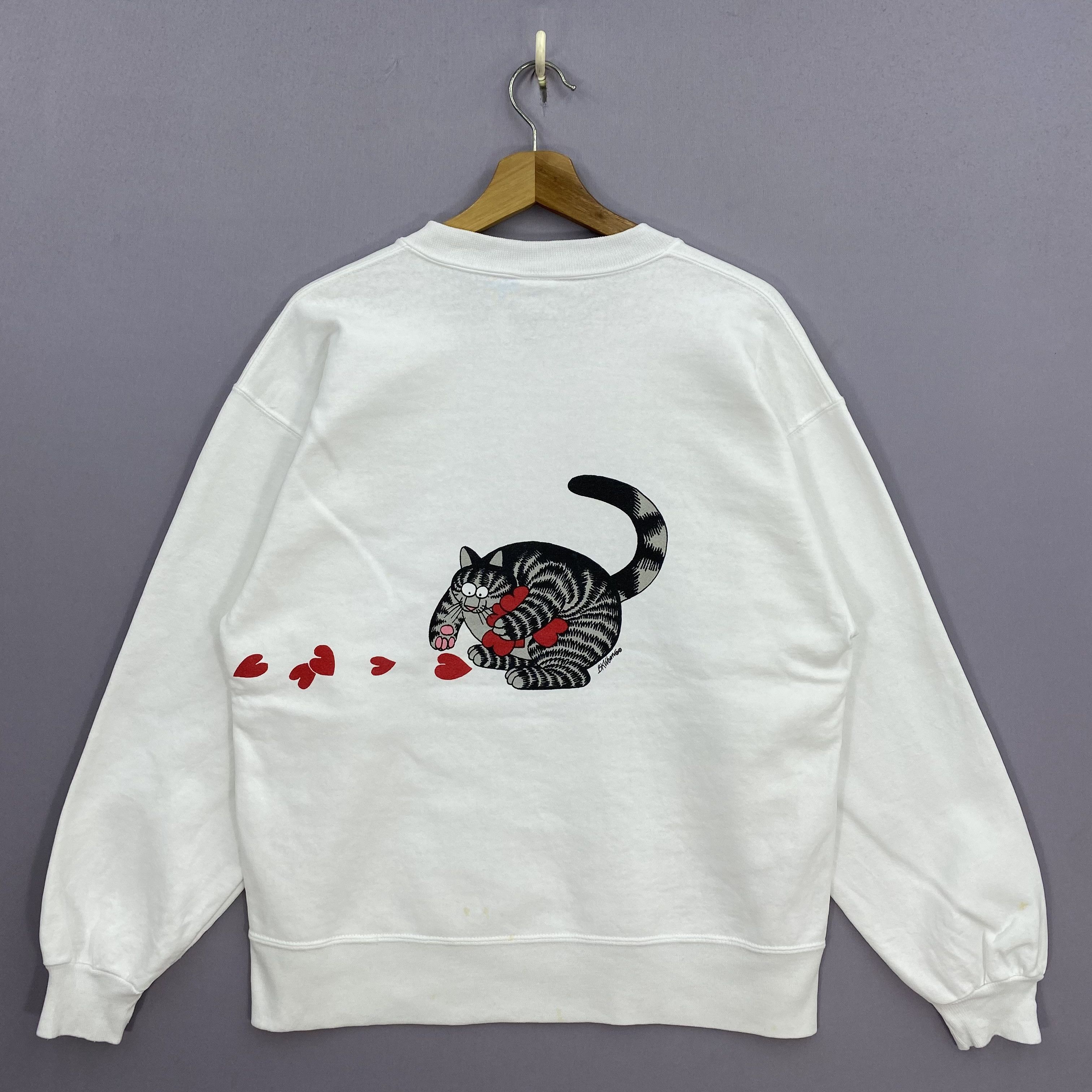 Vintage Vintage 90s Crazy Shirt B Kliban Cat Valentine Sweater Size US M / EU 48-50 / 2 - 3 Thumbnail