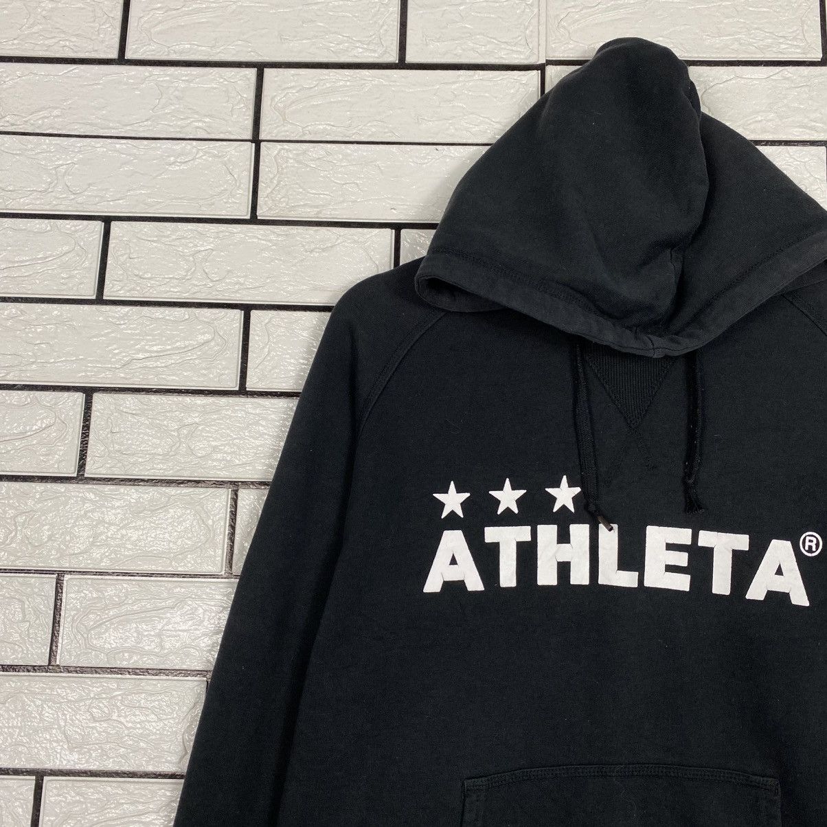 Japanese Brand 📌Vintage Hoodie Pull Over Athleta Big Logo Size US L / EU 52-54 / 3 - 8 Thumbnail