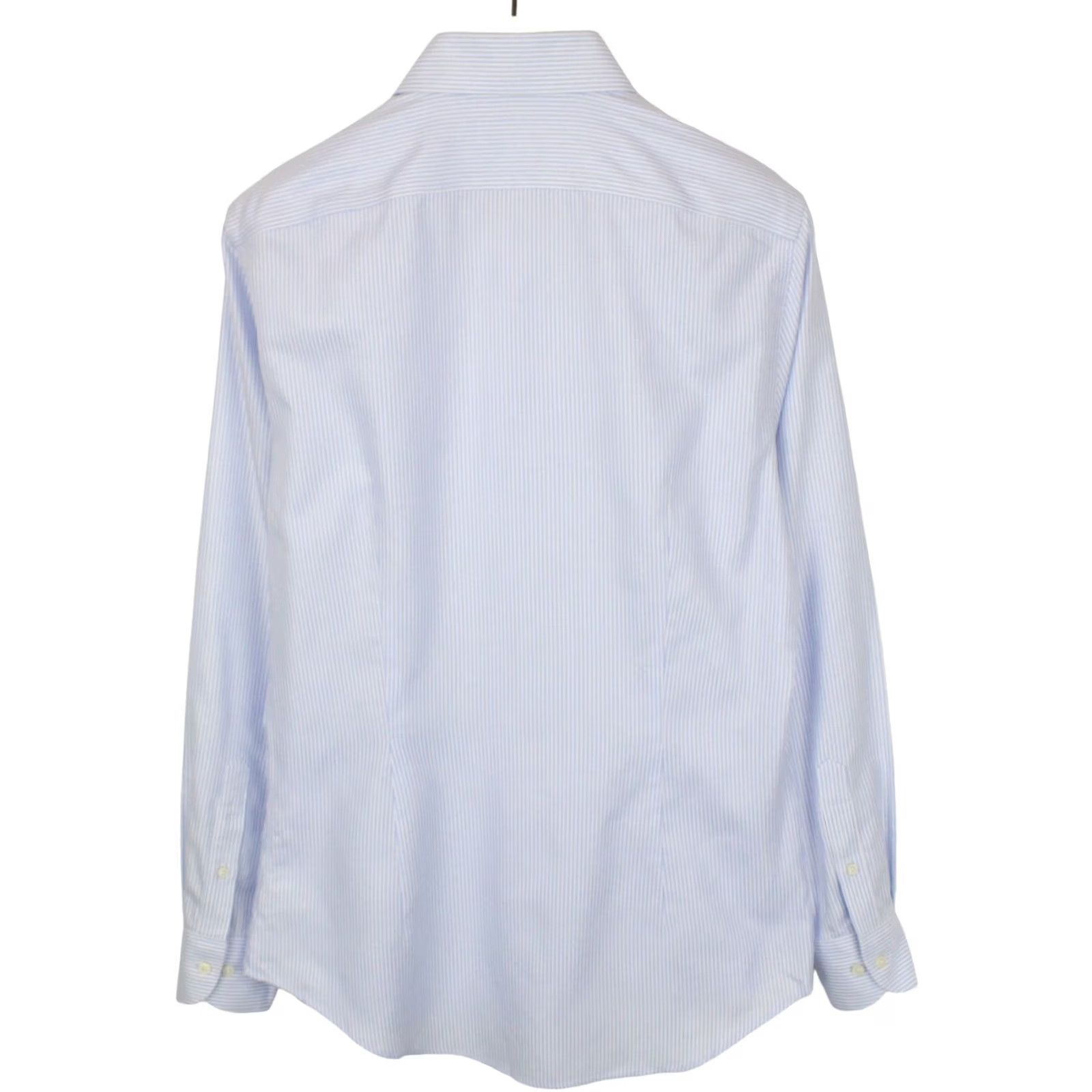 Suitsupply SUITSUPPLY Formal Shirt Men's Extra Slim Fit 42 / 16 1/2 Cutaway Neck Blue Pinstripe Button-Up All Seasons Size 42R - 2 Thumbnail