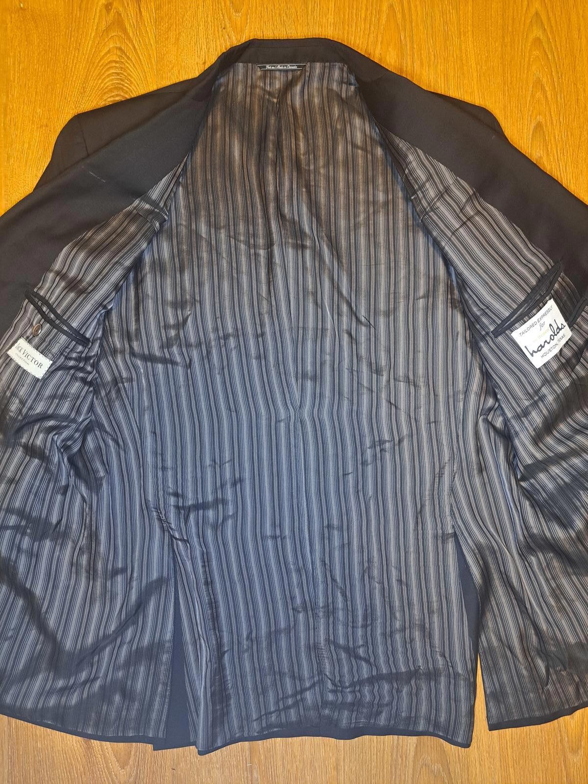 Jack Victor Jack Victor E Thomas Blazer 44R Black Cashmere Wool 150's Size 44R - 9 Thumbnail