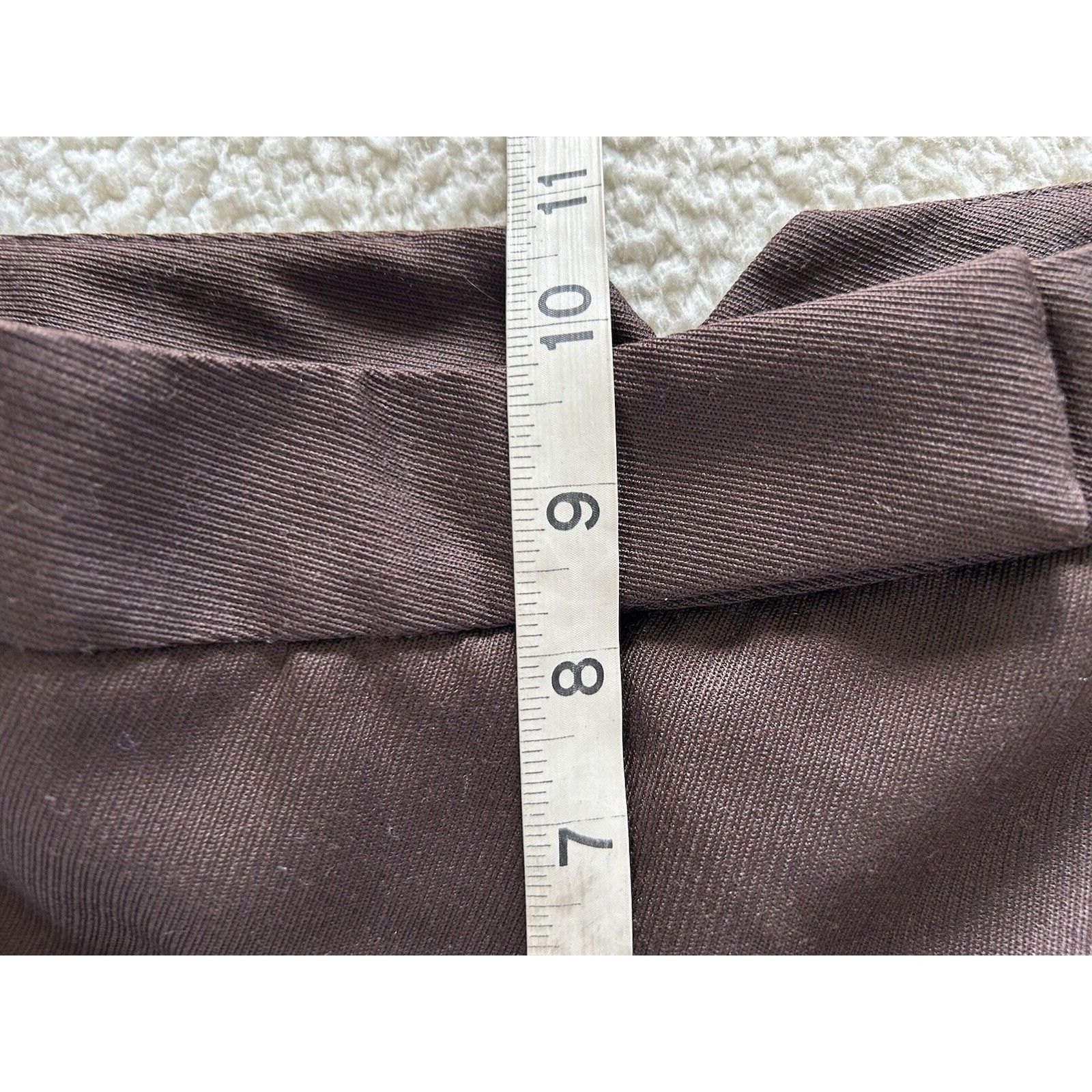 Ann Taylor Ann Taylor LOFT Womens Chocolate Brown Wool Blend Wide Cuffe Size 27" / US 4 / IT 40 - 8 Thumbnail