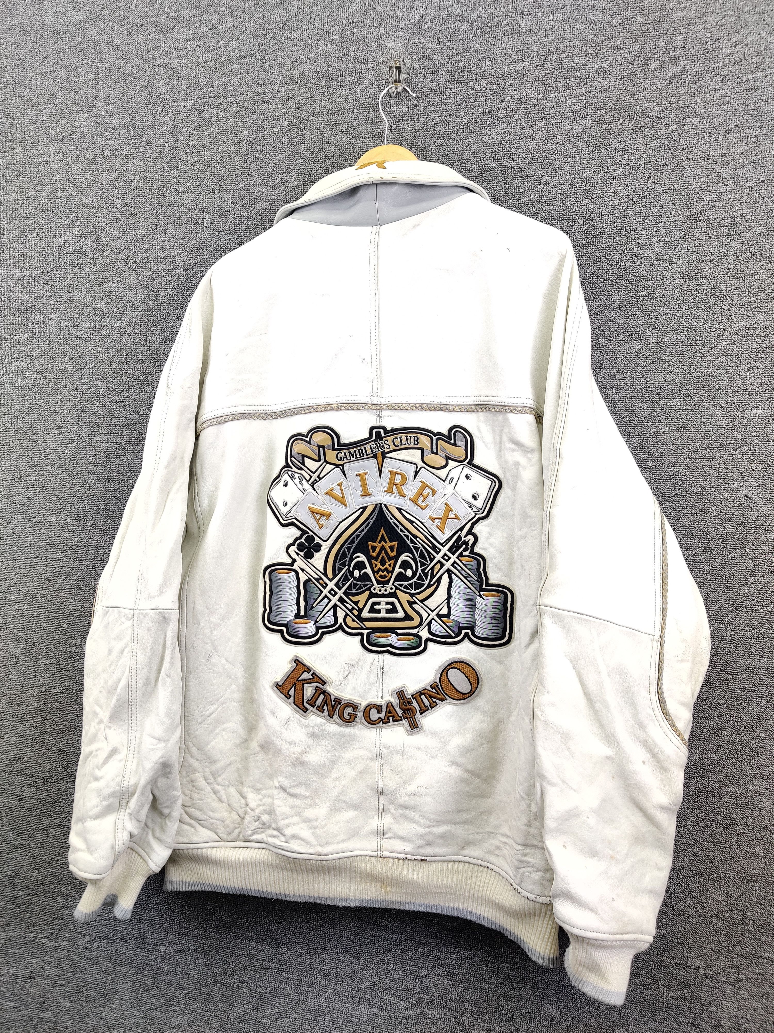 Avirex Vintage 90's Avirex Gamblers Club King Casino Leather Jacket Size US XXL / EU 58 / 5 - 2 Thumbnail
