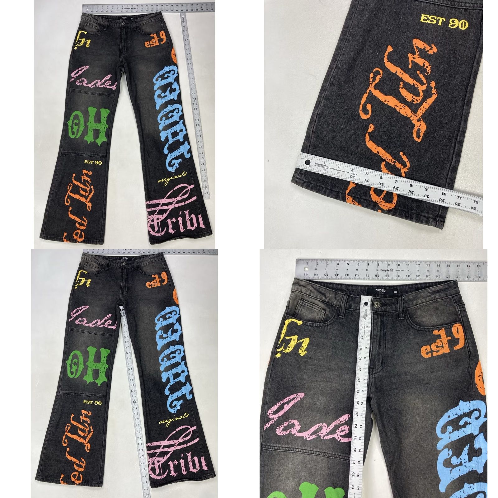 Jaded London Jaded London Jeans Women's Low Rise Denim 28x32 Black