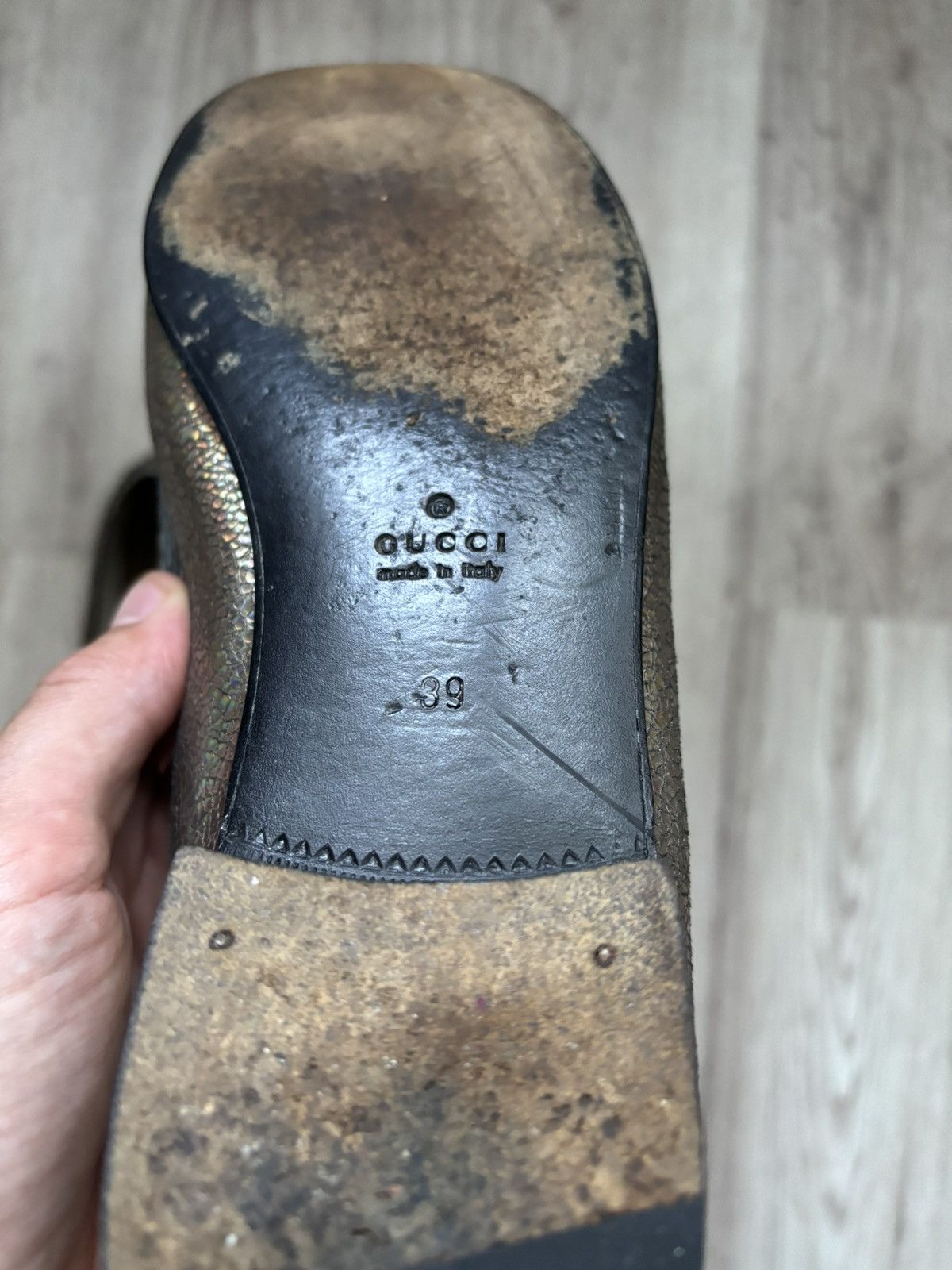 Gucci Gucci Multicolor Foil Leather Horsebit Loafers Women EU 39 Size US 8 / IT 38 - 13 Thumbnail