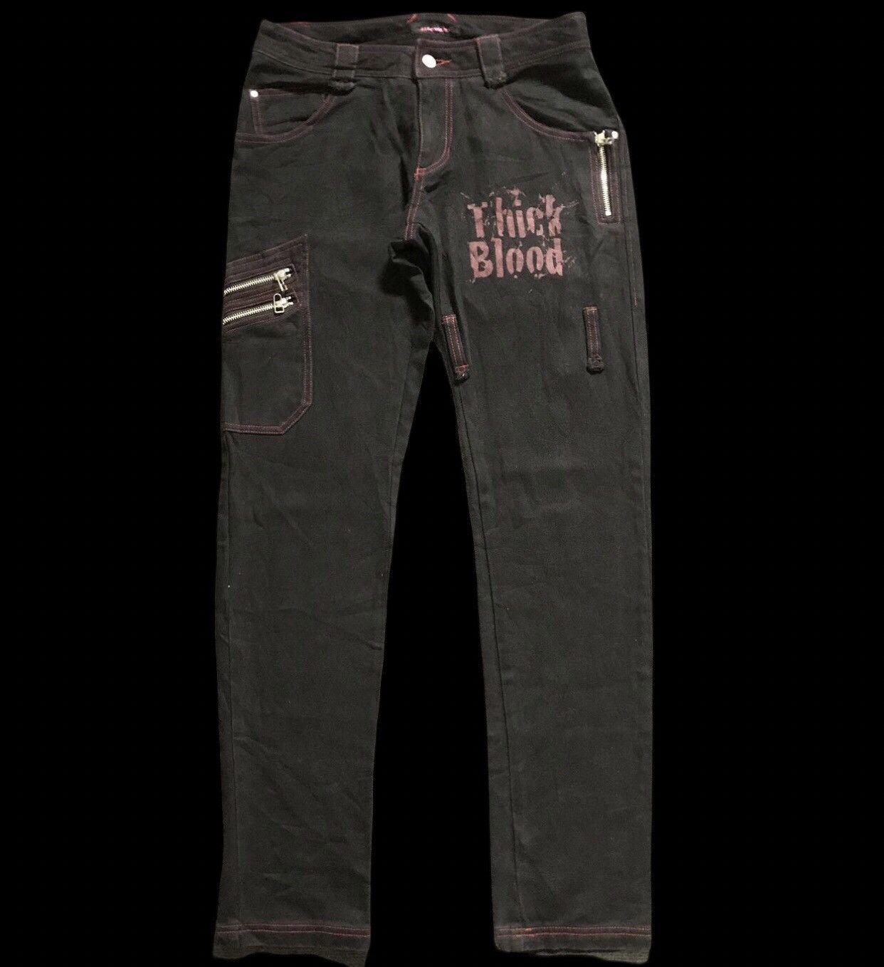 Japanese Brand D99 ALGONQUINS Japan Punk Streetwear Half Cargo Jeans Size US 29 - 2 Thumbnail
