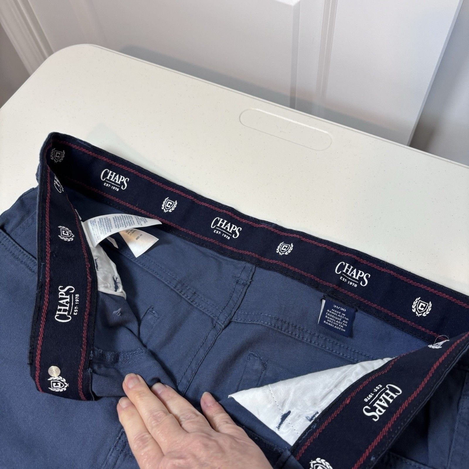 Chaps Chaps 5-Pocket Strech Navy Blue Mens Pants 31 * 30 NWOT Size US 31 - 11 Thumbnail